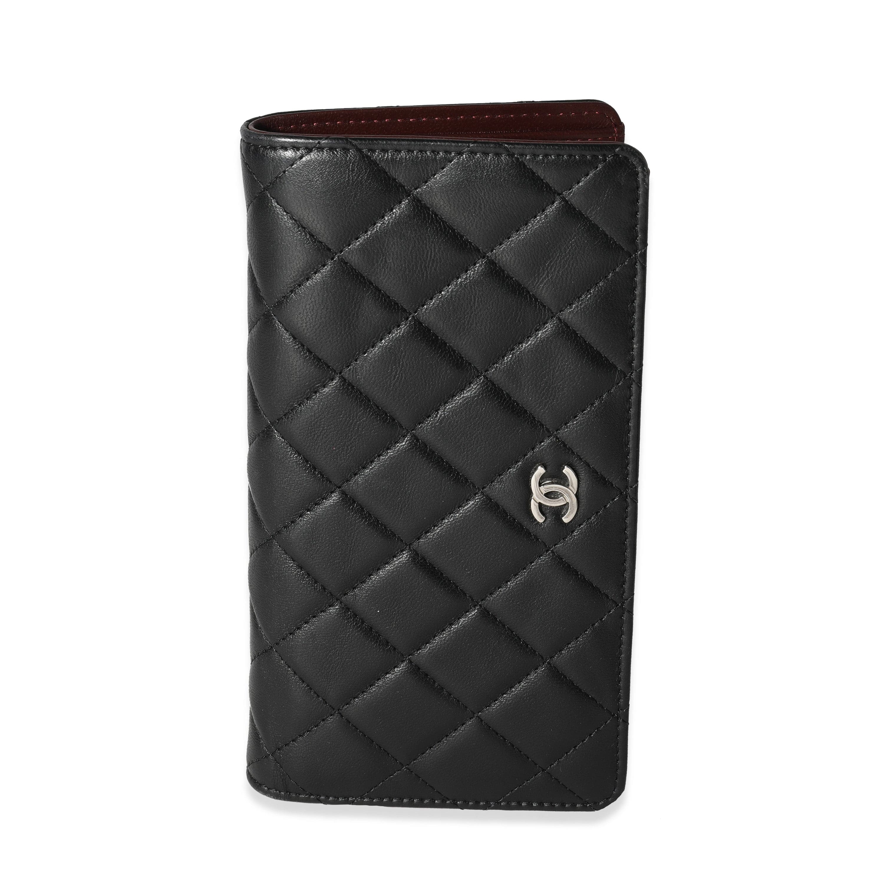 Chanel Chanel Black Quilted Lambskin Yen Wallet