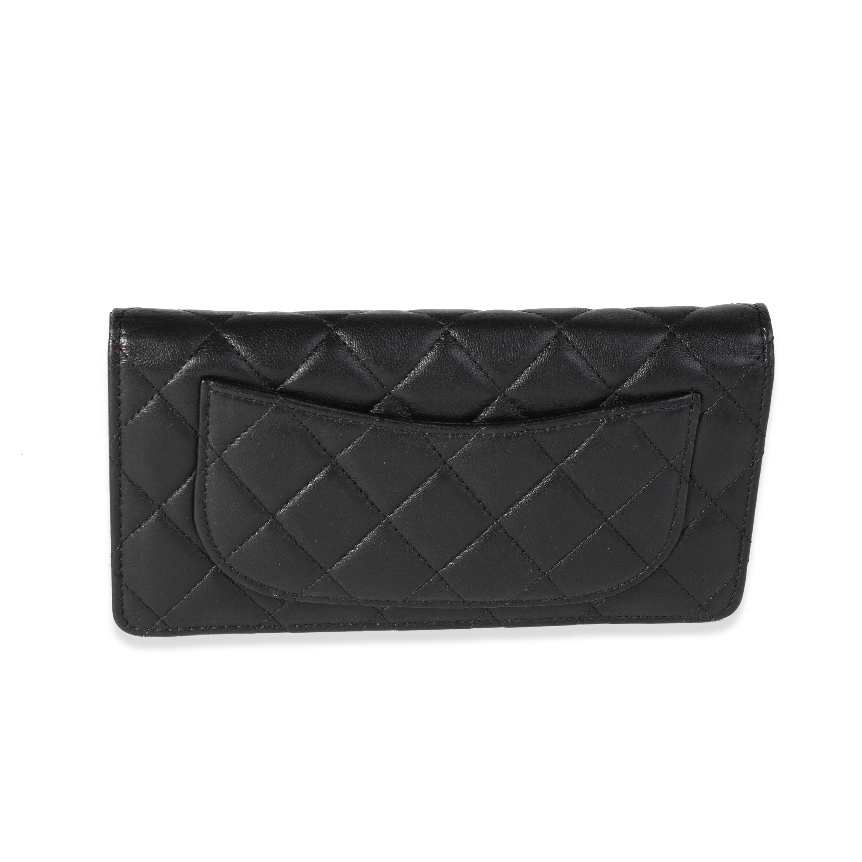 Chanel Chanel Black Quilted Lambskin Yen Wallet