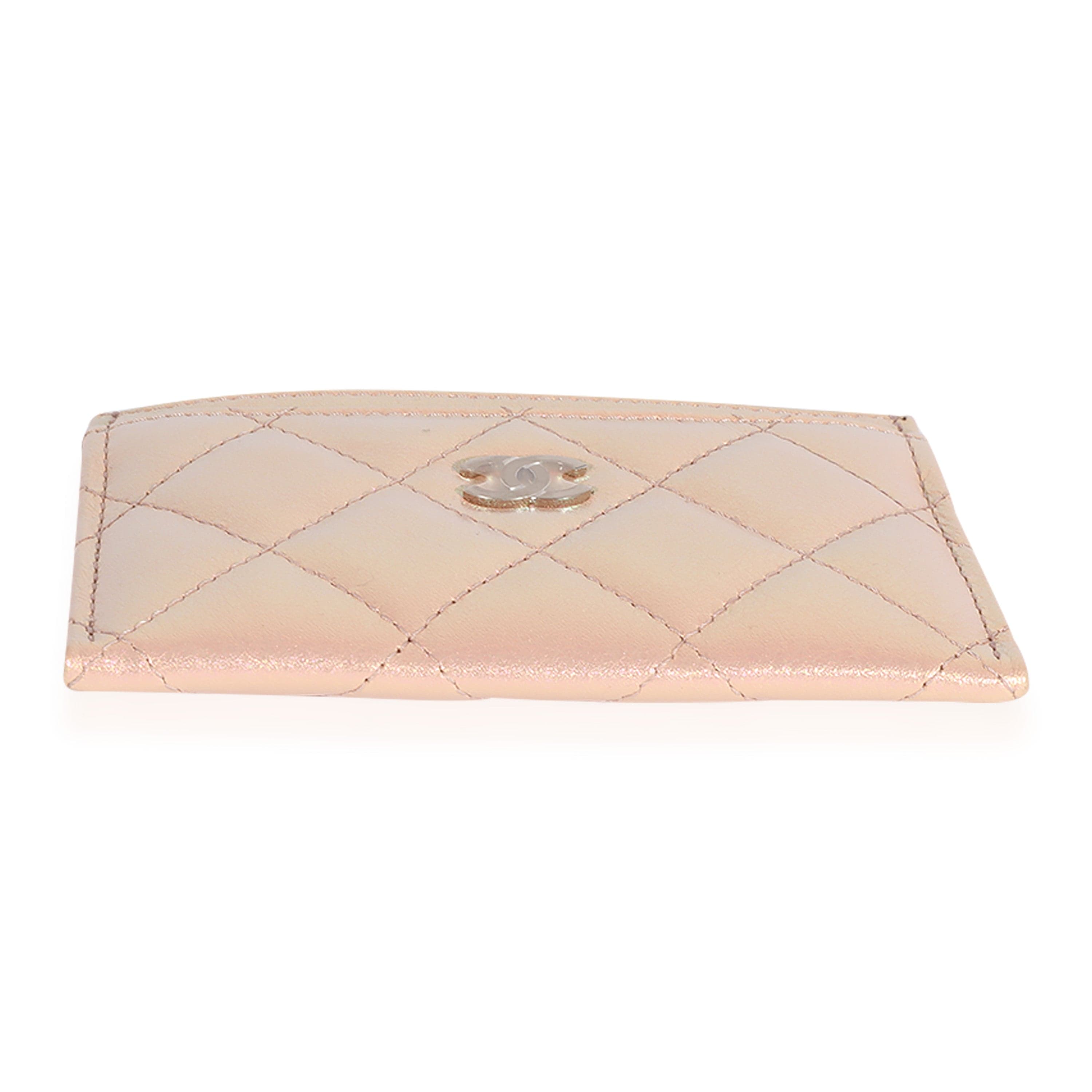 Chanel Chanel Iridescent Rose Quilted Lambskin Classic Card Holder