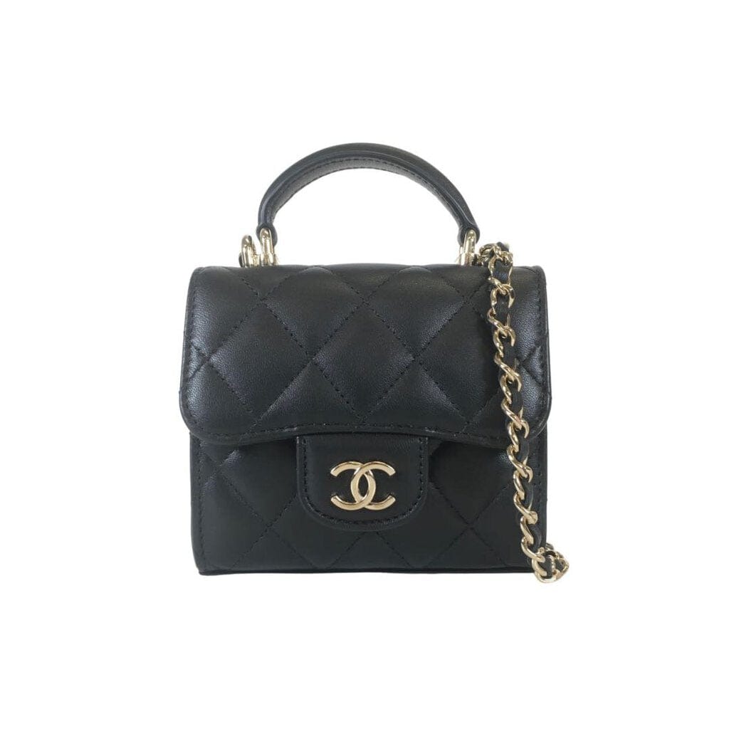 Chanel Chanel Top Handle Clutch with Chain