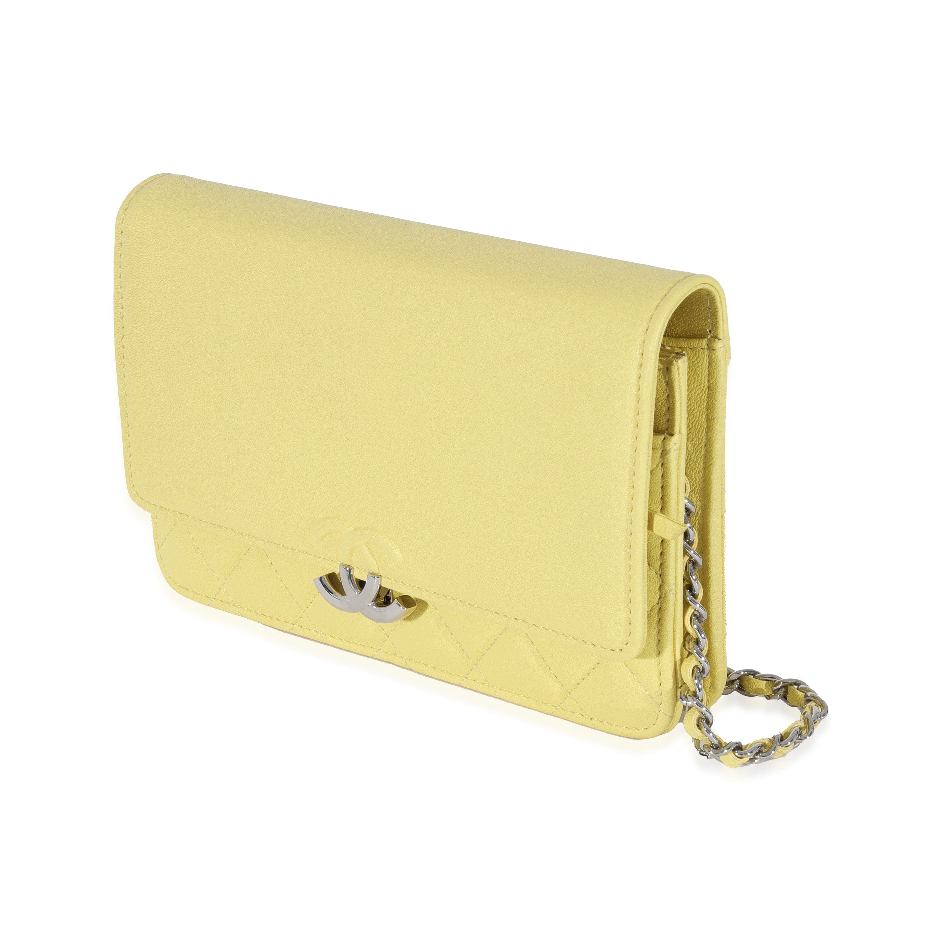 Chanel Chanel Yellow Leather Urban Companion Wallet On Chain