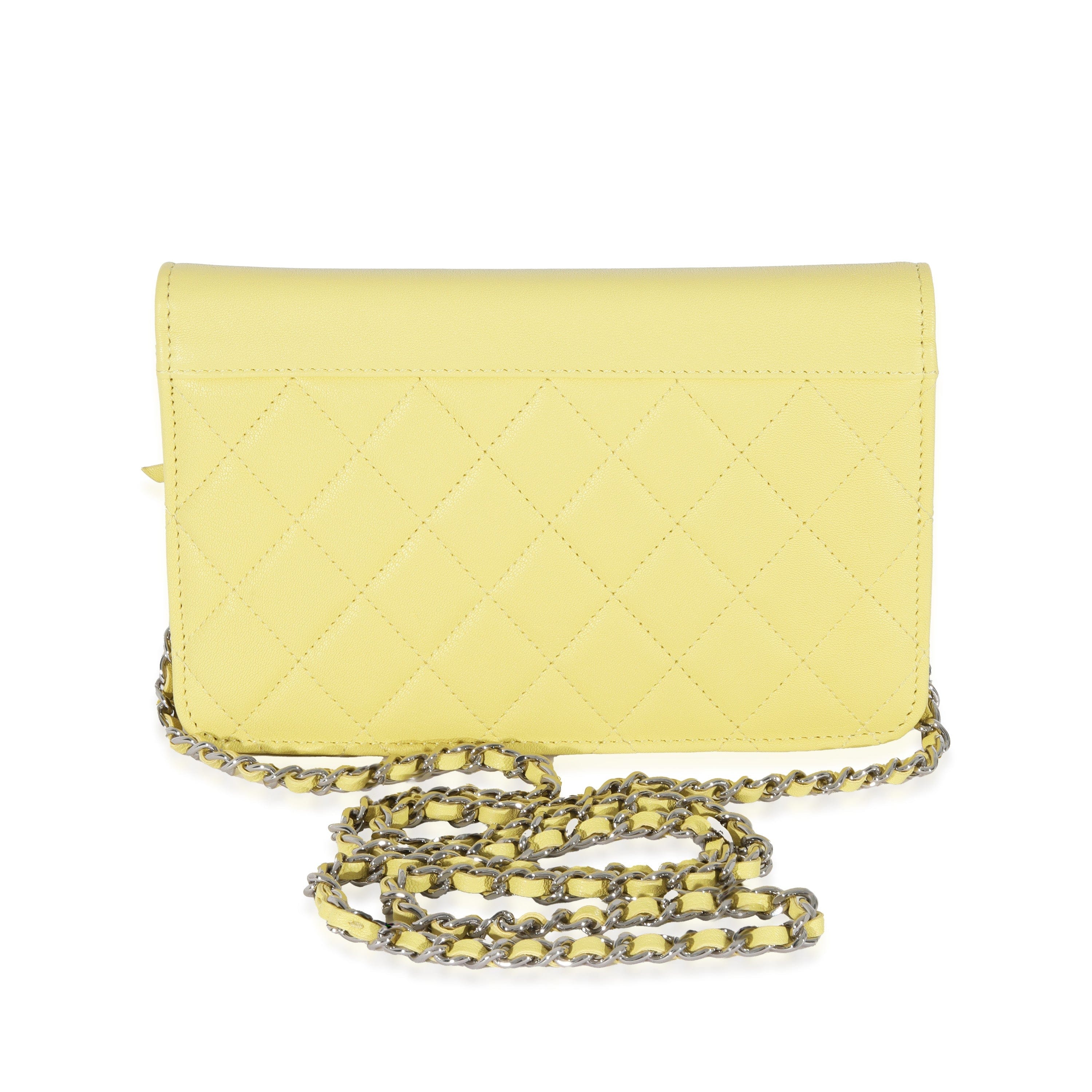 Chanel Chanel Yellow Leather Urban Companion Wallet On Chain