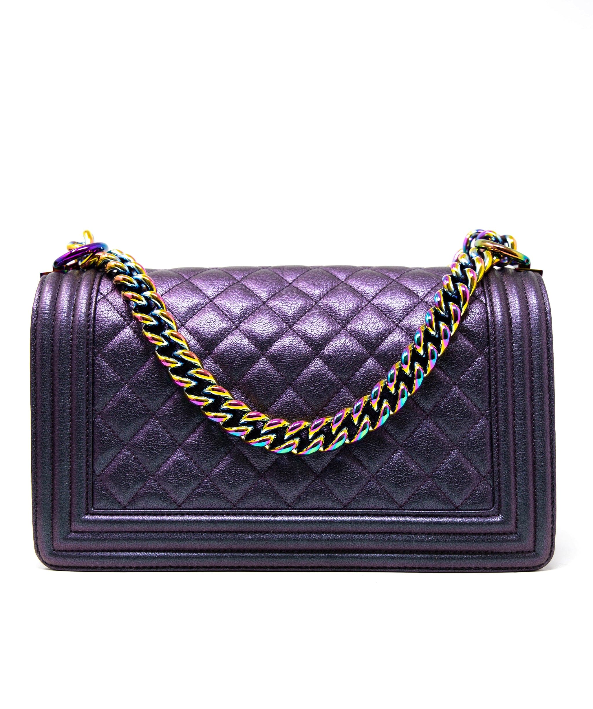 Chanel Chanel Limited Edition Medium Purple Leather Boy Bag  - AGL2186