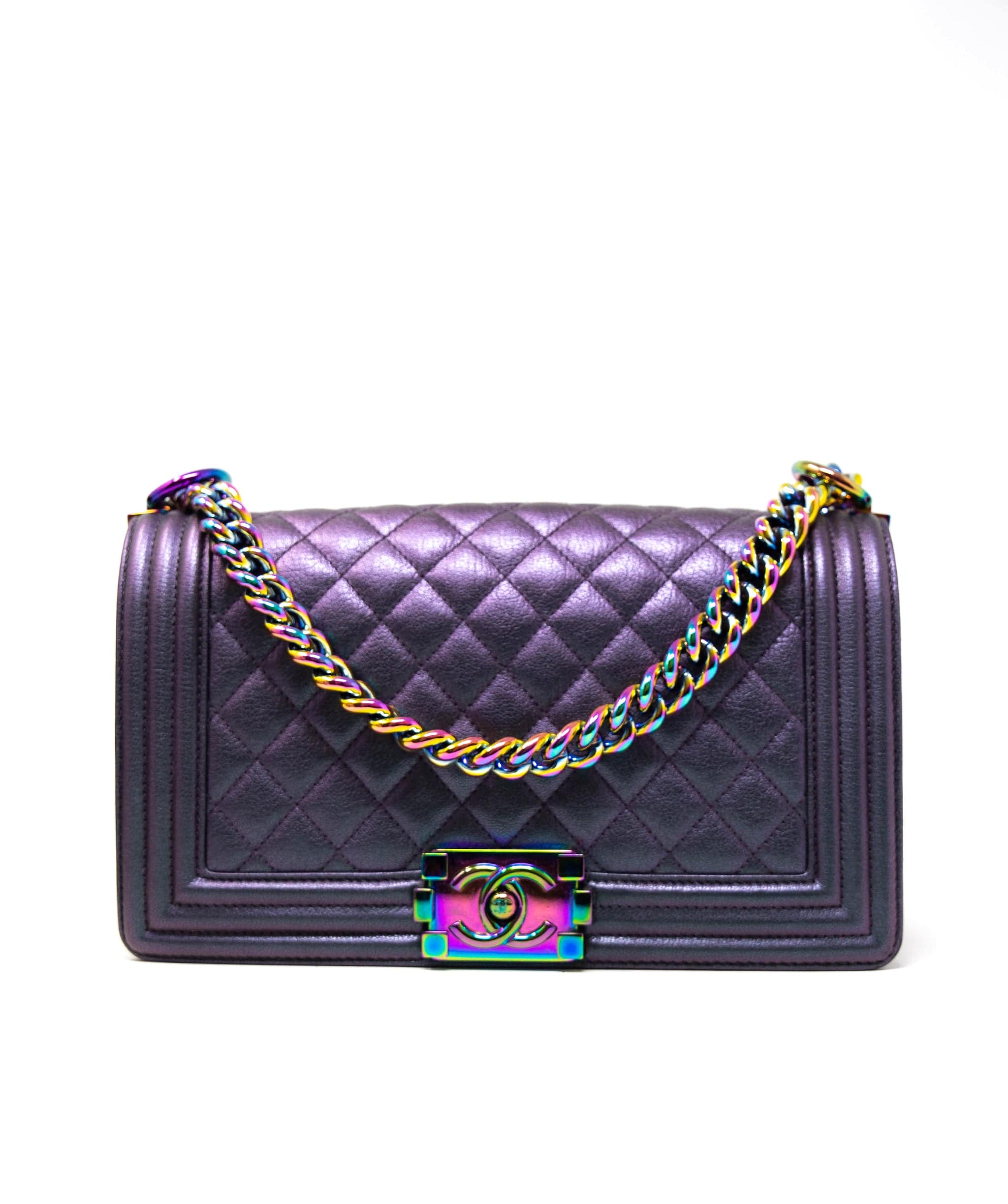 Chanel Chanel Limited Edition Medium Purple Leather Boy Bag  - AGL2186