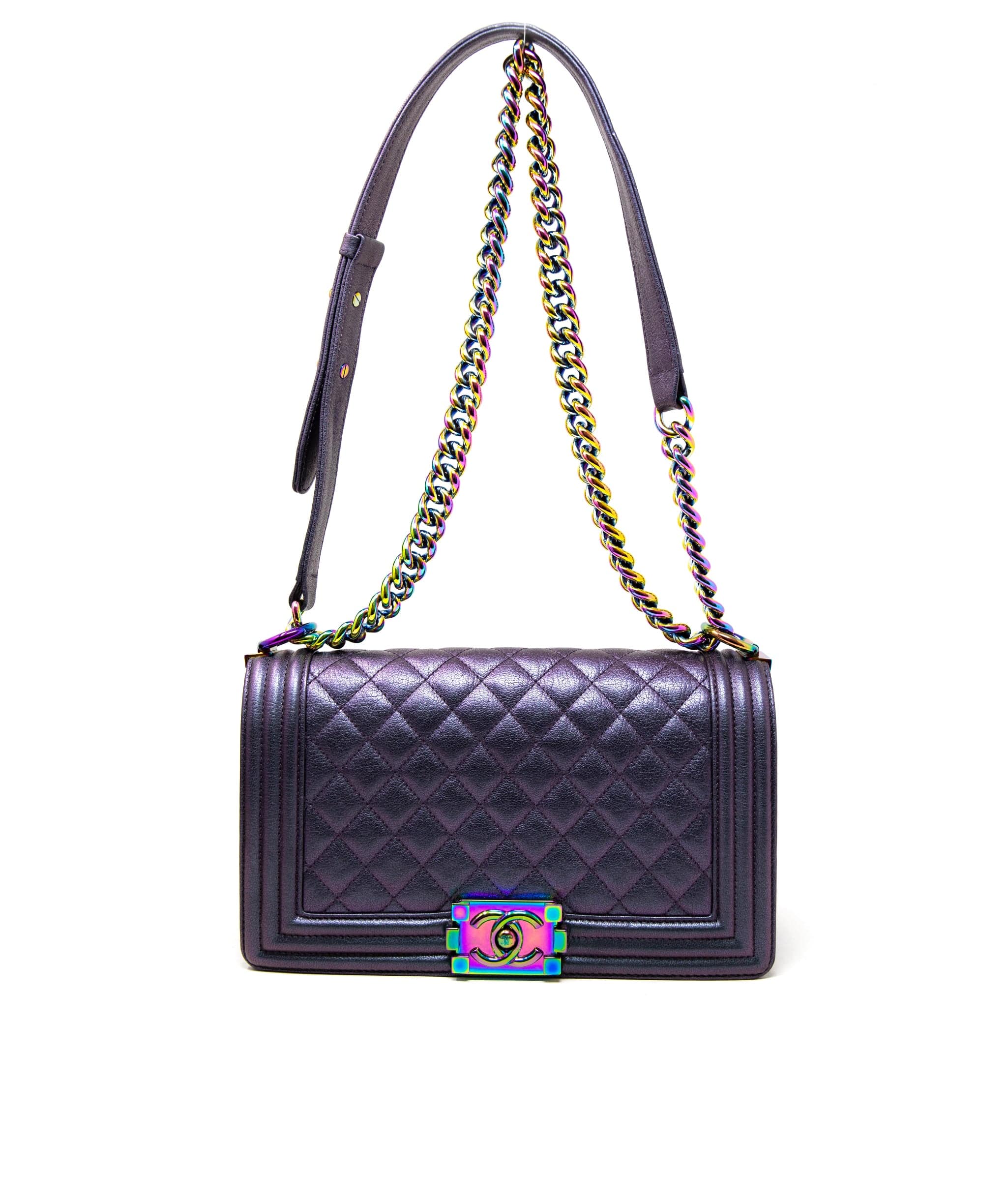 Chanel Chanel Limited Edition Medium Purple Leather Boy Bag  - AGL2186