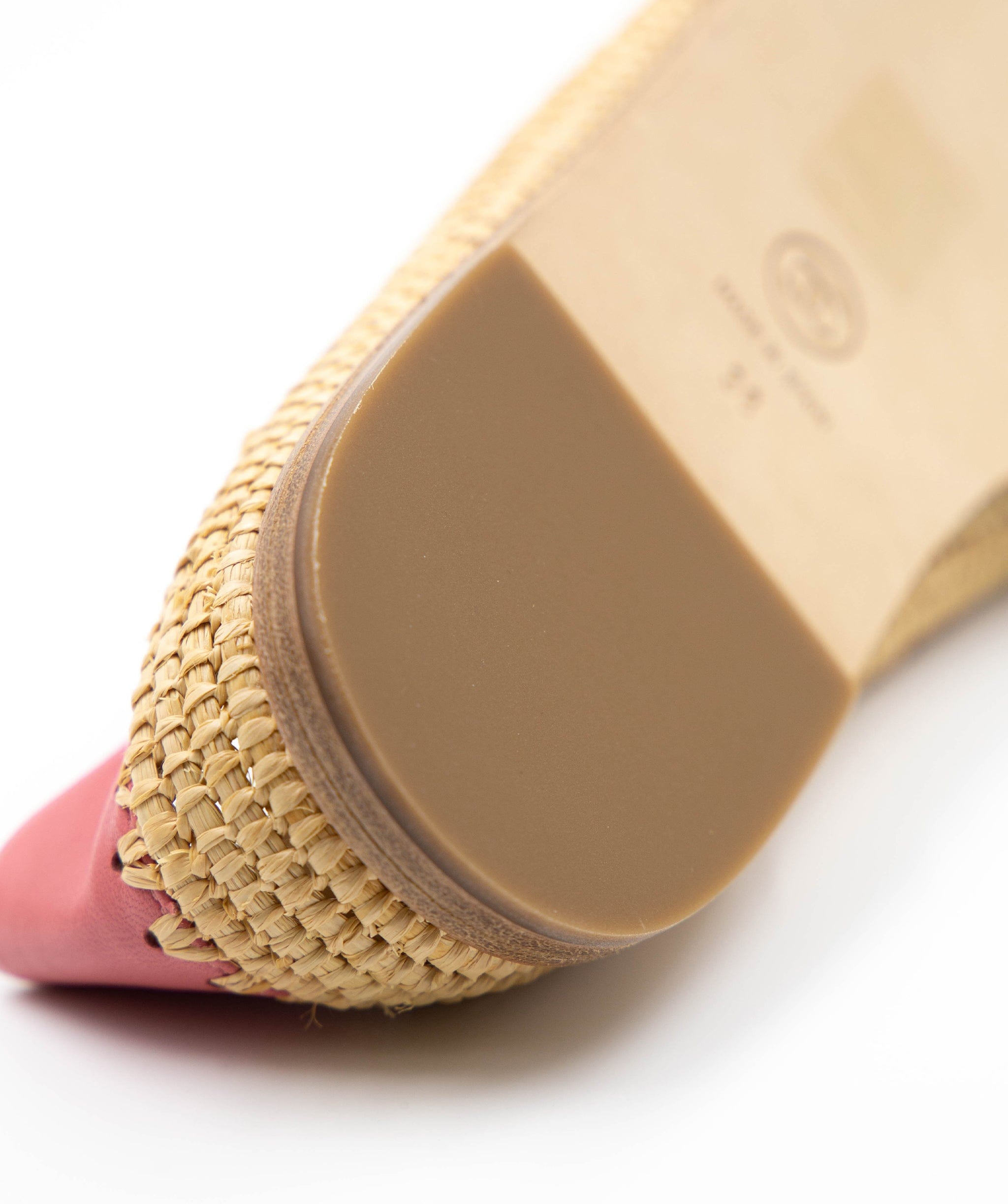 Chanel Chanel Pink Leather CC Espadrilles 38 - AGL2183