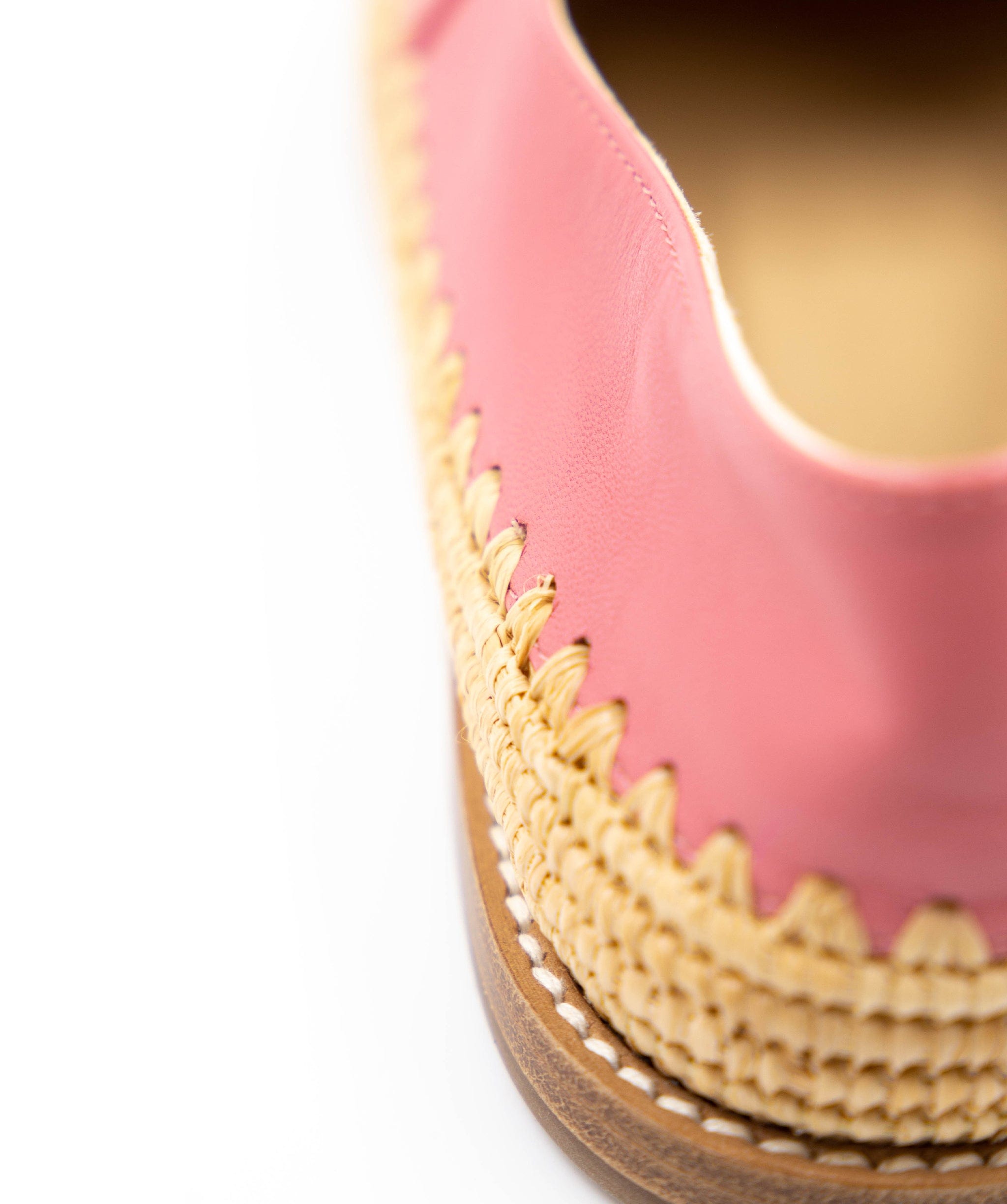 Chanel Chanel Pink Leather CC Espadrilles 38 - AGL2183