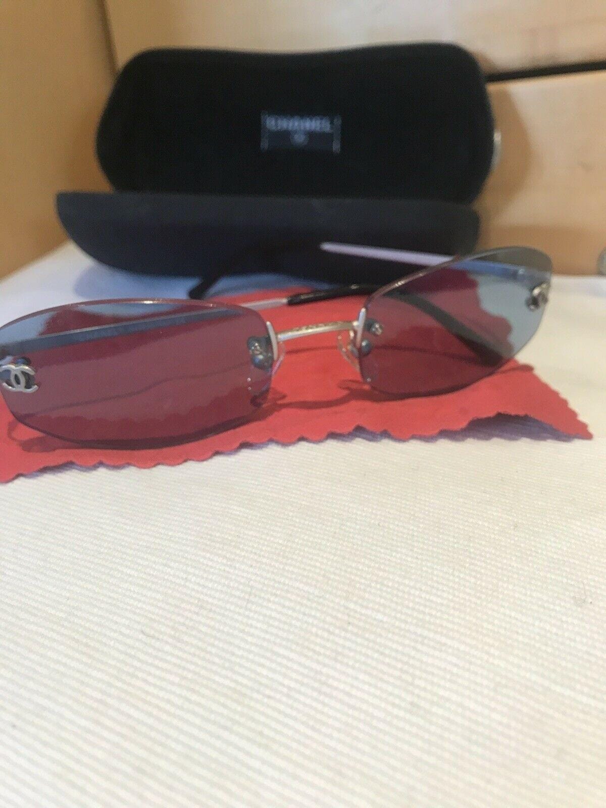 Chanel Chanel Rimless CC Blue Tint Sunglasses