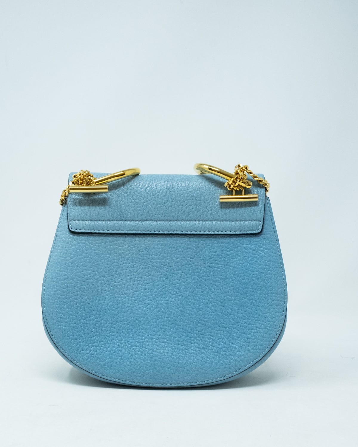 Chloé Chloe Blue Leather Drew Bag GHW - AGL1761