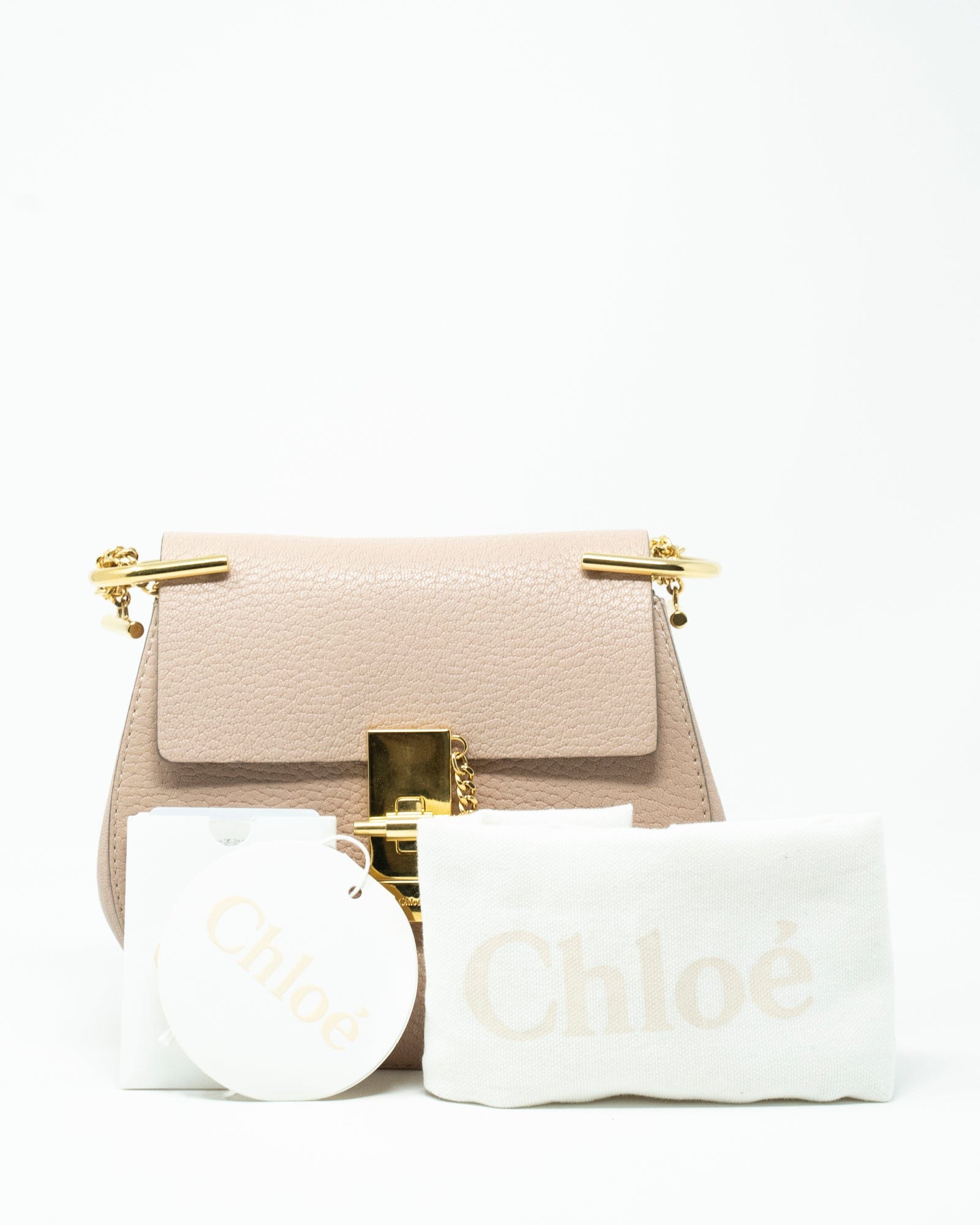 Chloé Chloe Blush Leather Drew Bag GHW  - AGL2023