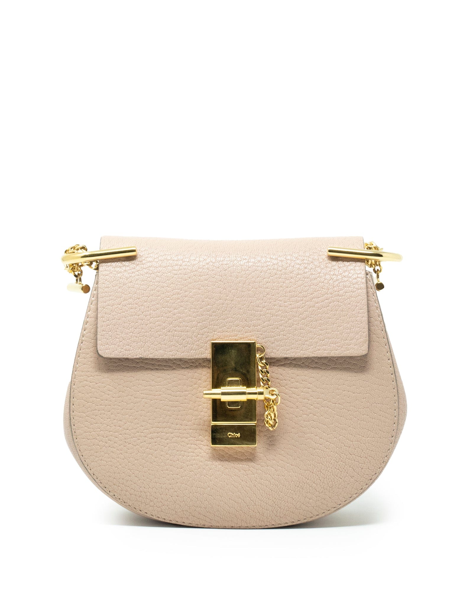 Chloé Chloe Blush Leather Drew Bag GHW  - AGL2023