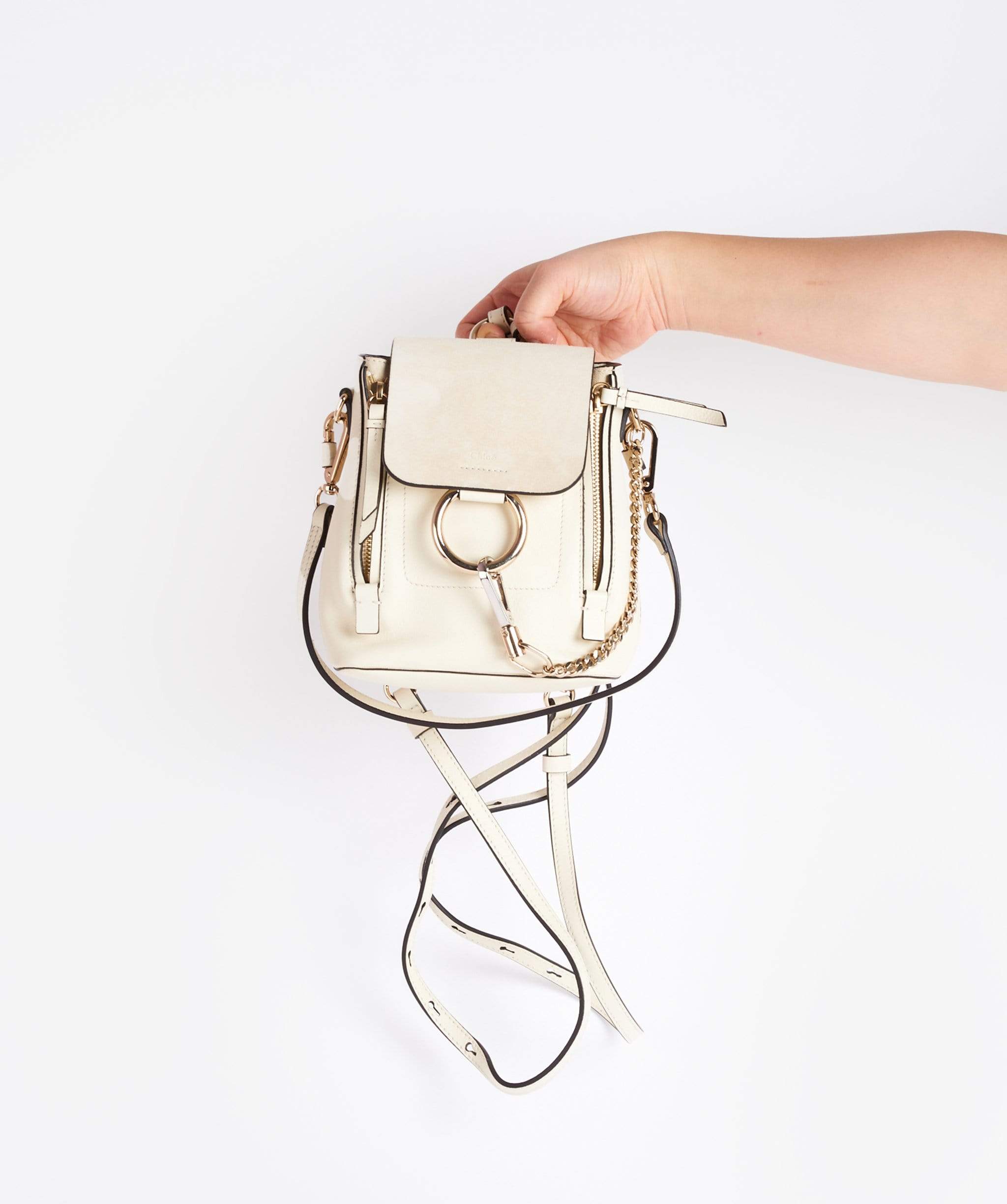 Chloé Chloe creme faye backpack