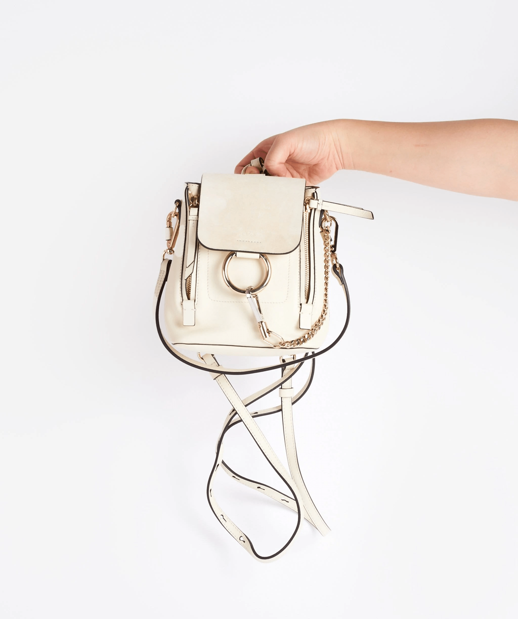 Chloé Chloe creme faye backpack