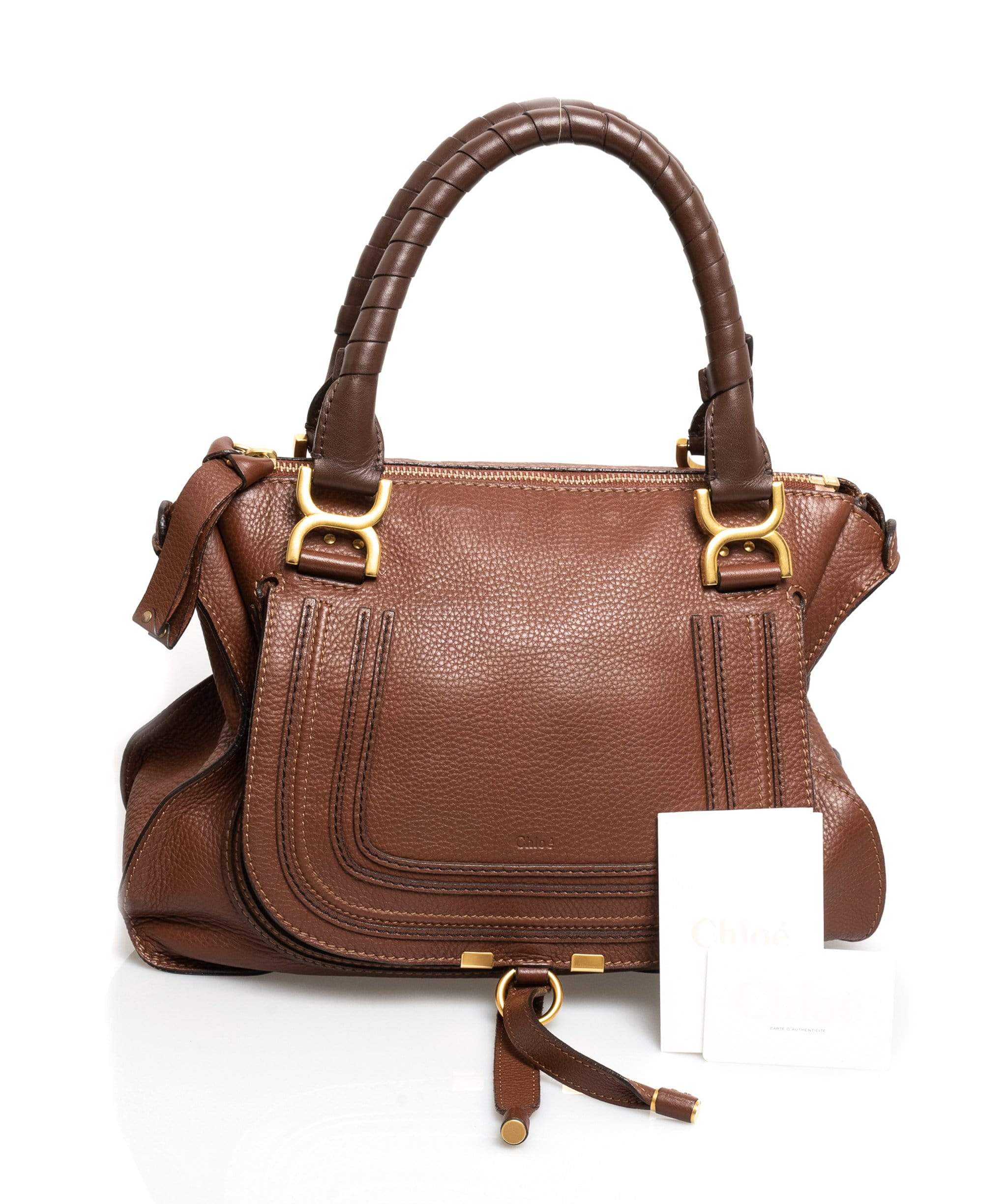 Chloé Chloe Marcie Brown Leather Bag - ADL1446