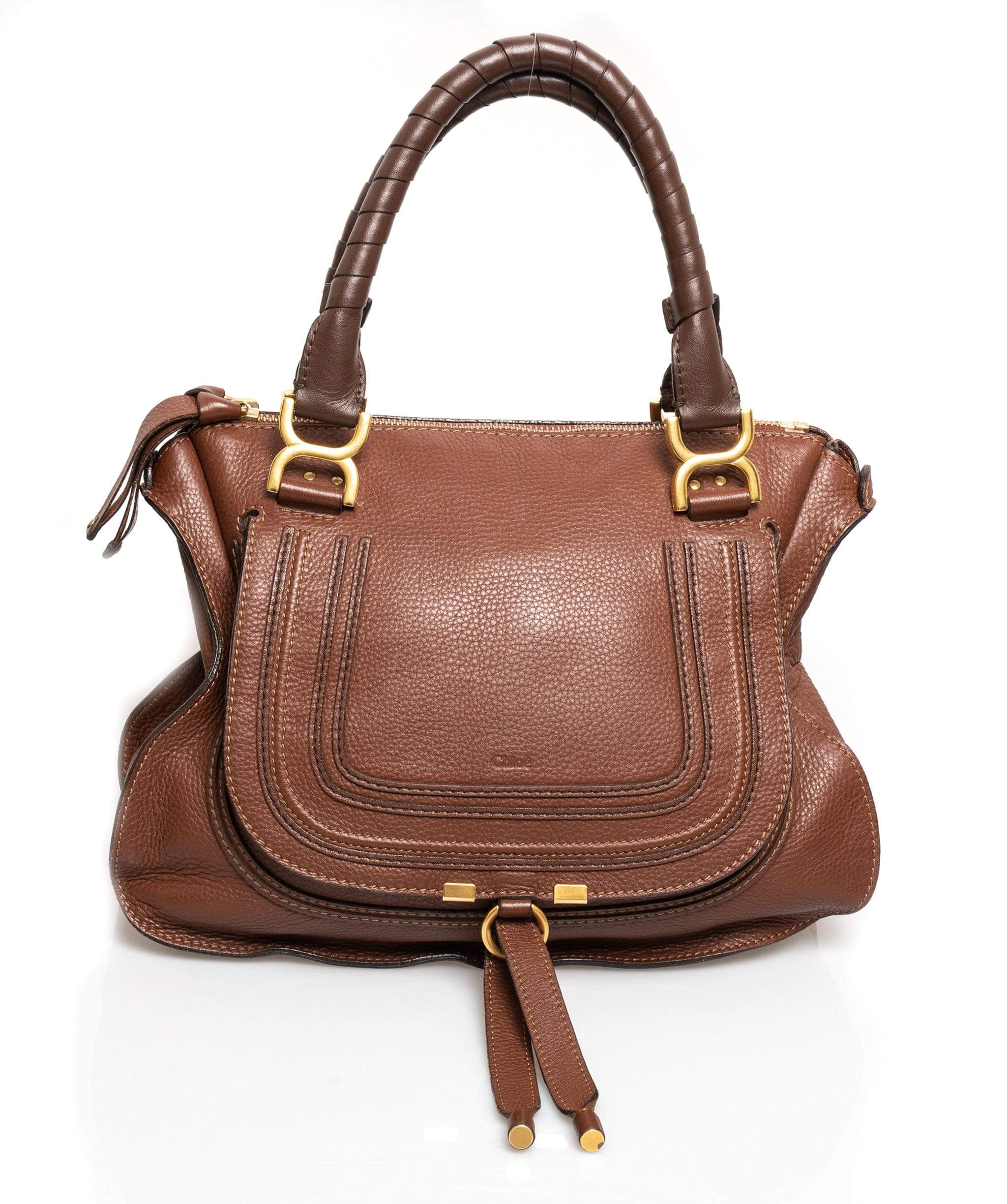 Chloé Chloe Marcie Brown Leather Bag - ADL1446