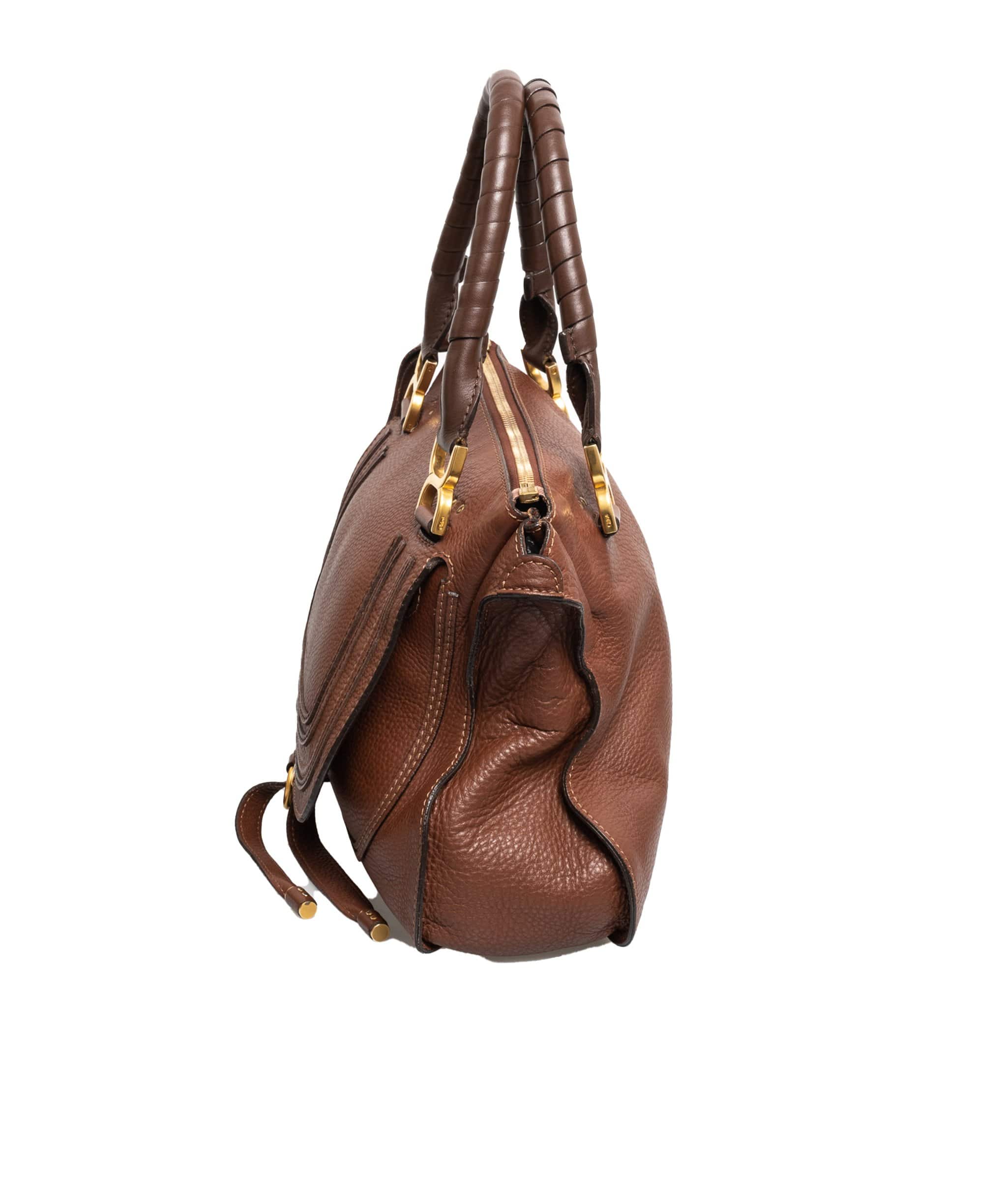 Chloé Chloe Marcie Brown Leather Bag - ADL1446