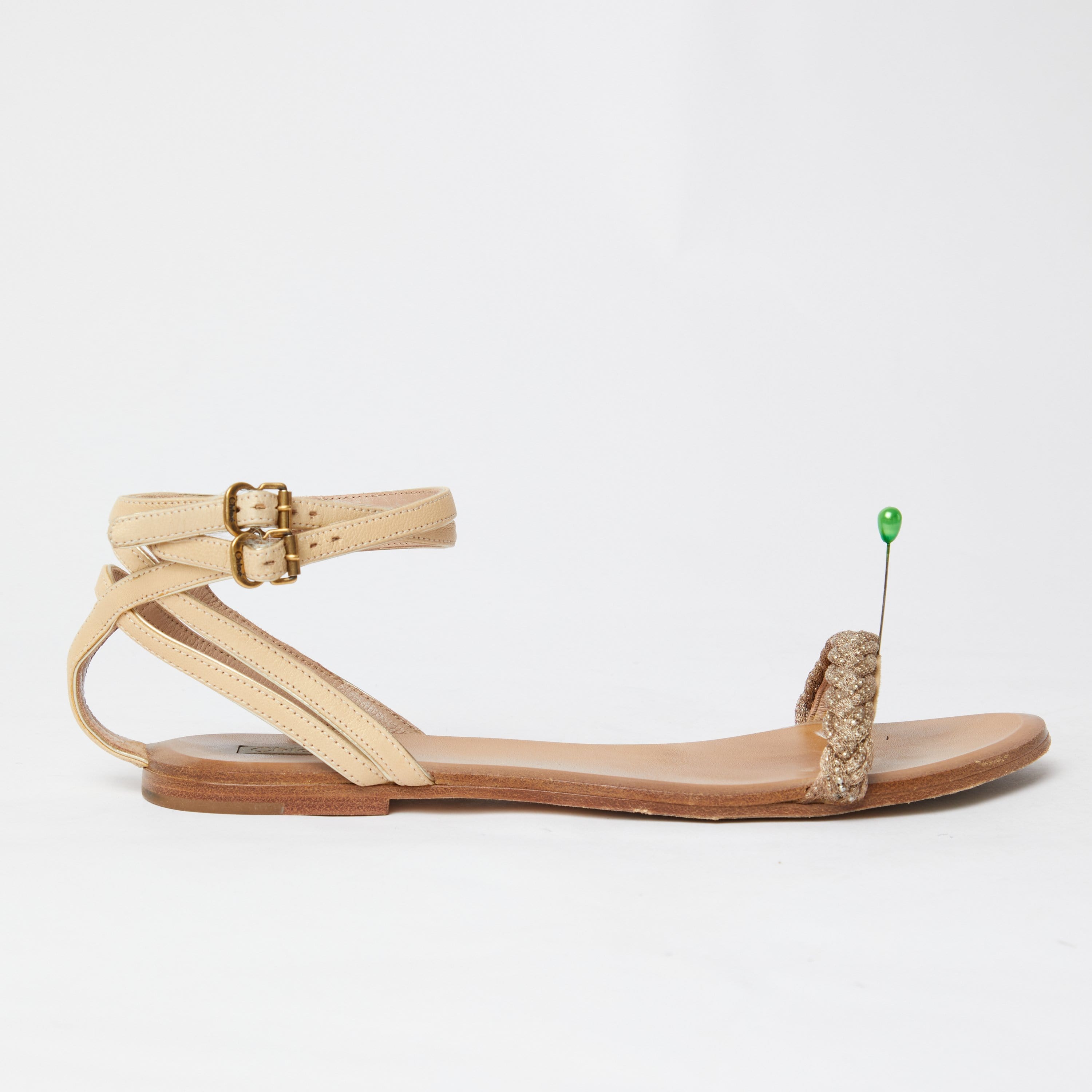 Chloé Chloe Gold Sandals