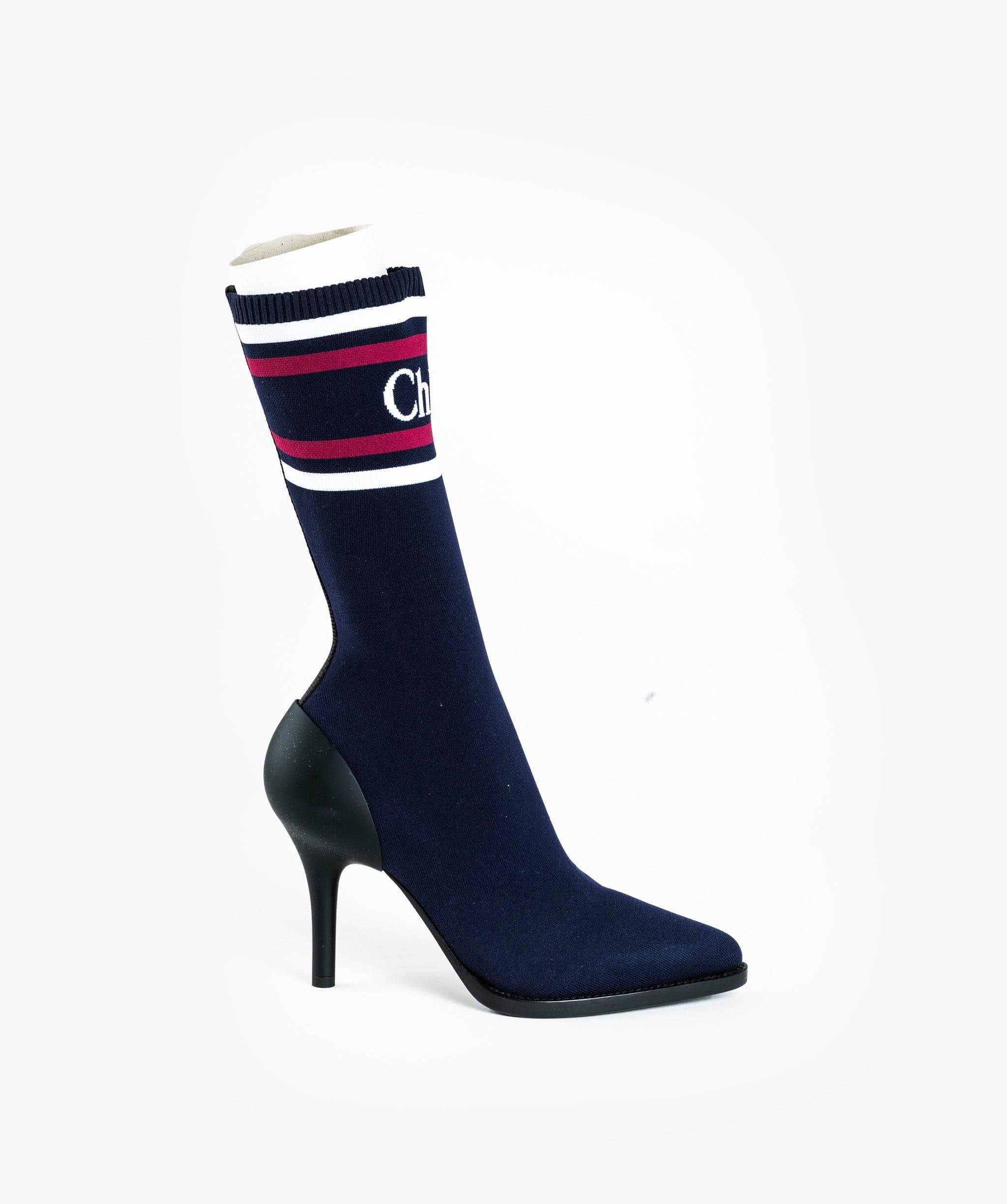 Chloé Chloe Navy Ankle Boots