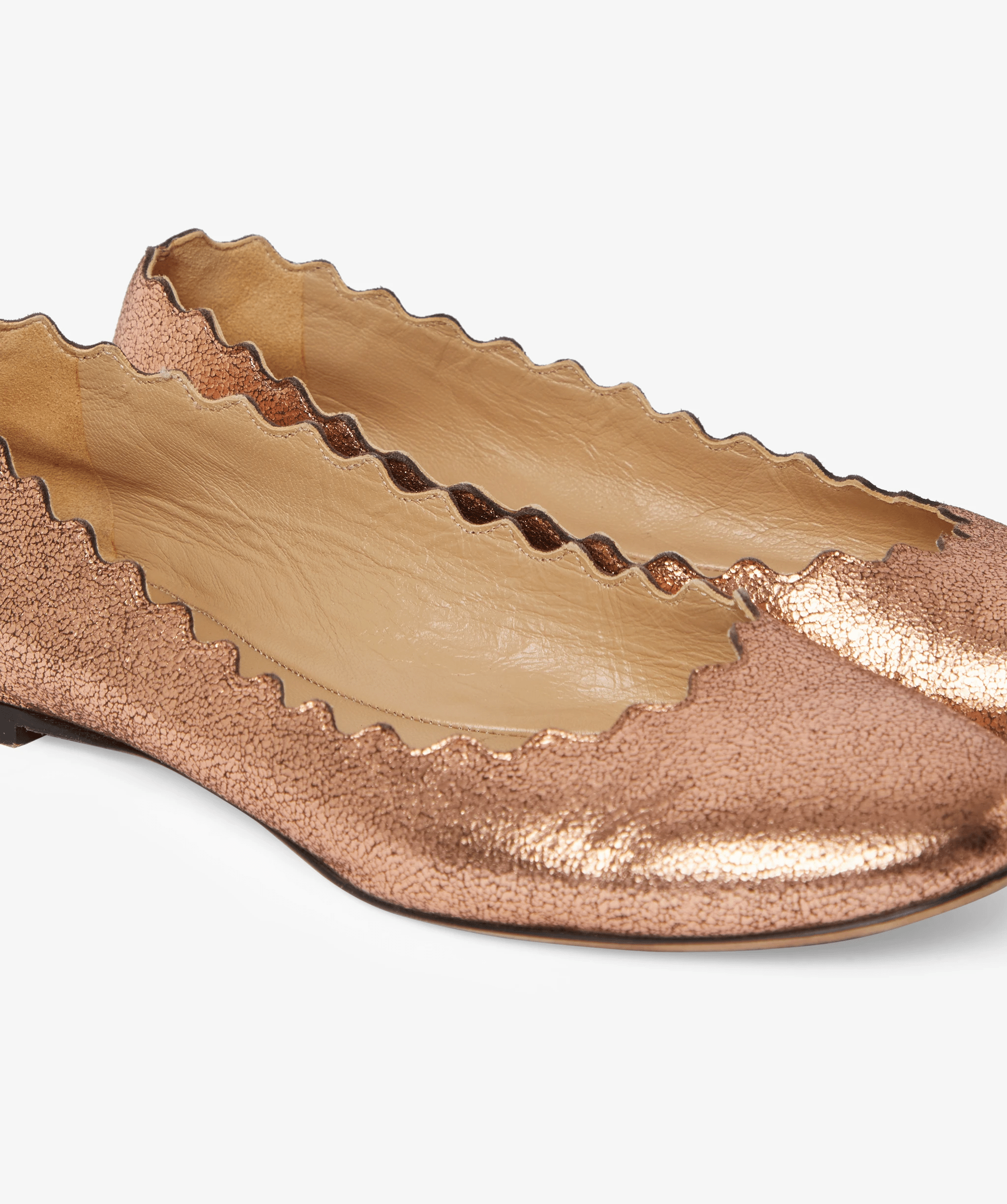 Chloé Chloe Rose Gold Ballerinas