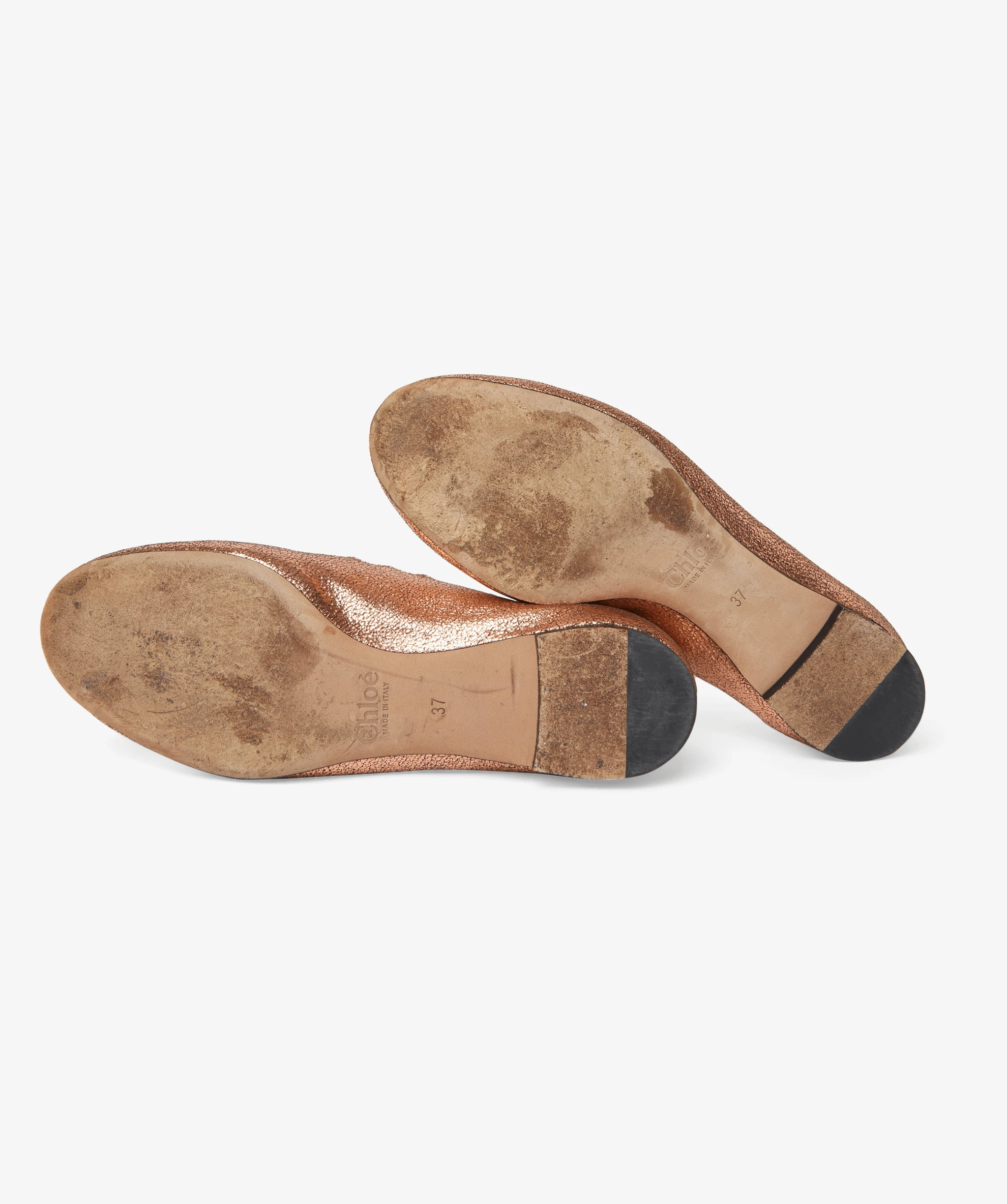 Chloé Chloe Rose Gold Ballerinas