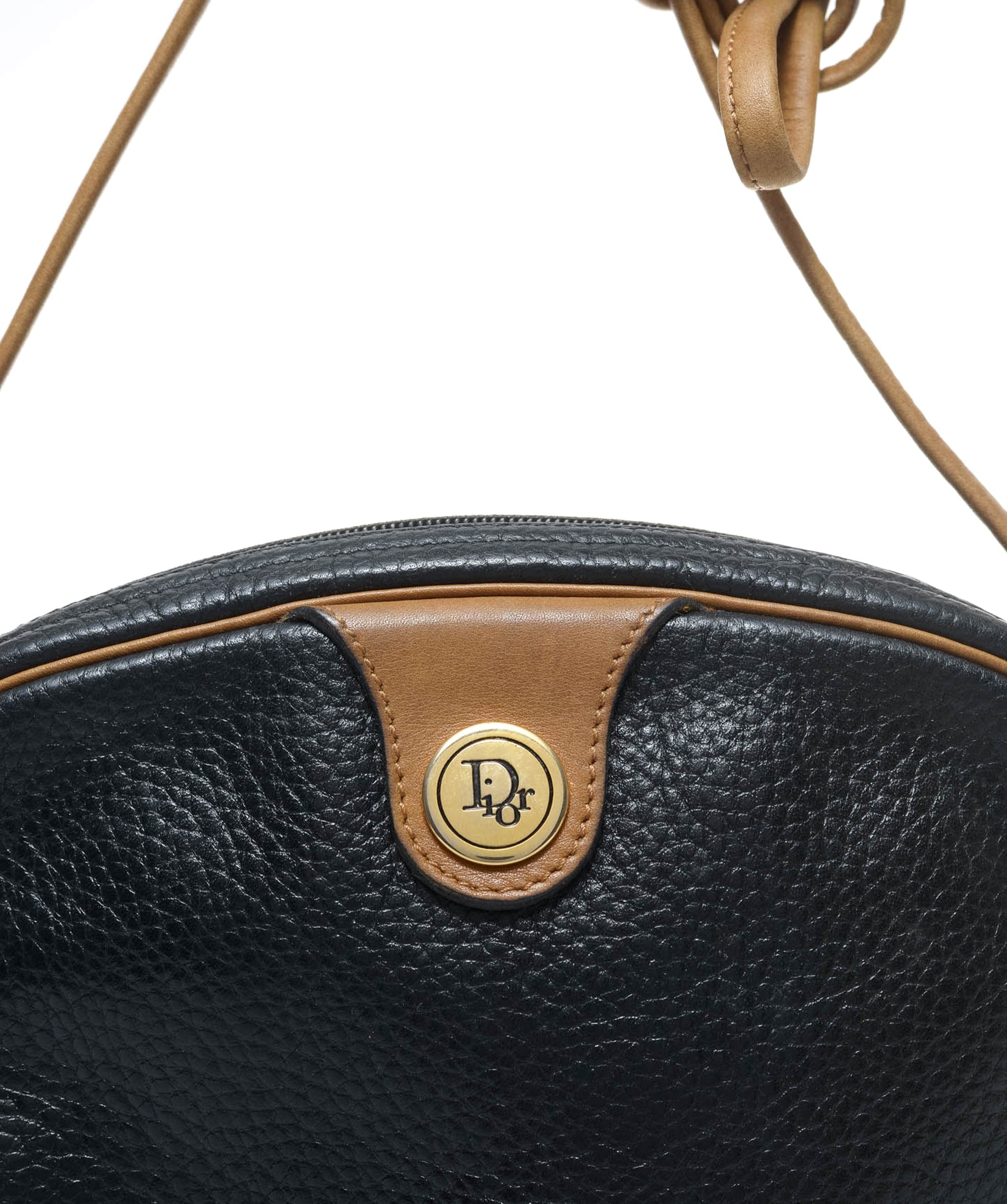 Christan Dior Dior black half oval shoulder bag - AWC1716