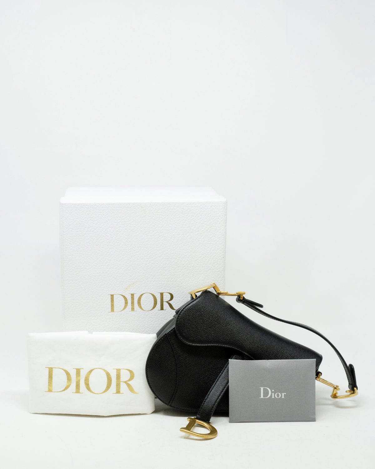 Christian Dior Christian Dior Black Leather Mini saddle Bag - AGL1908