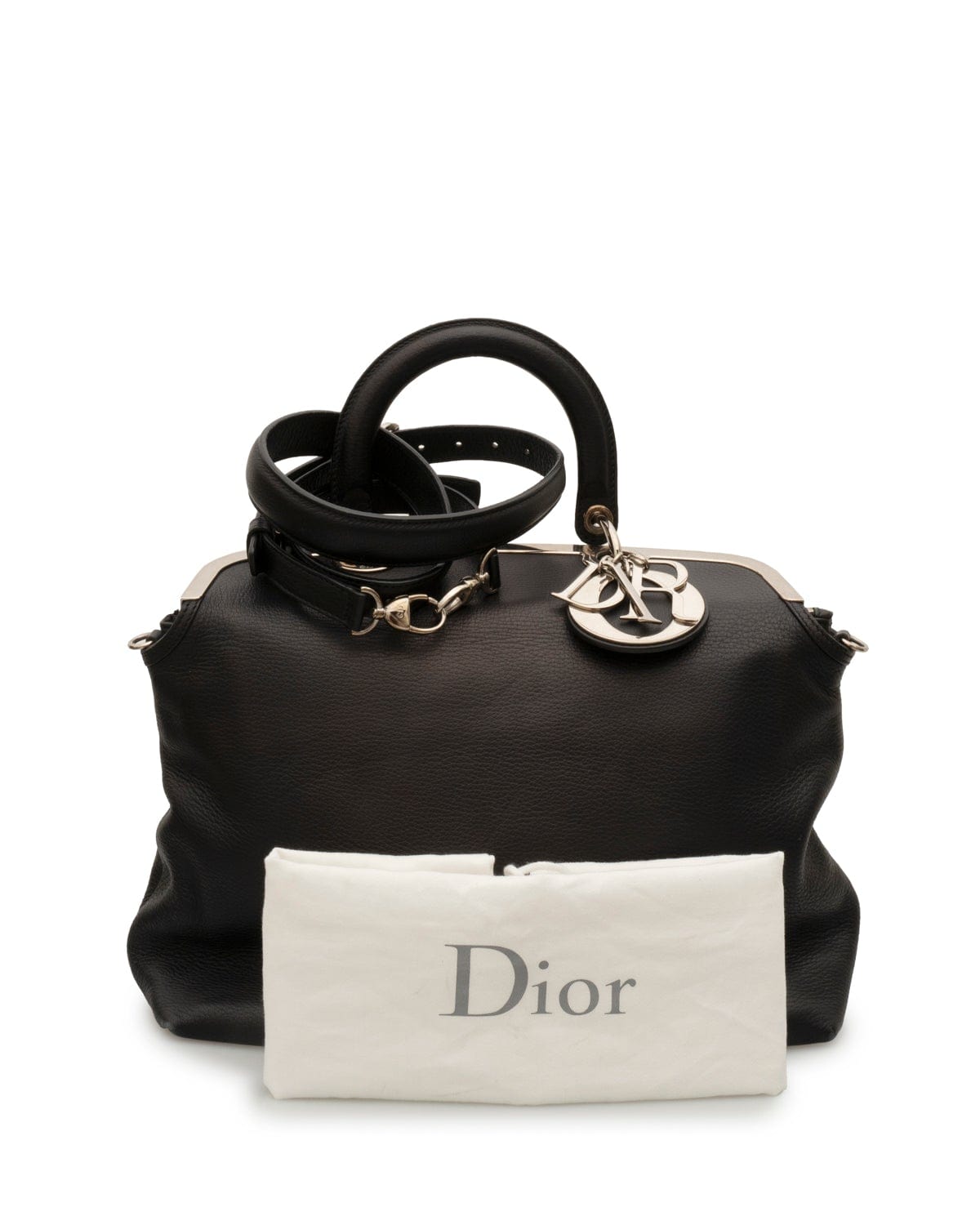 Christian Dior Christian Dior Black Leather Soft Tote Bag - AGL1516