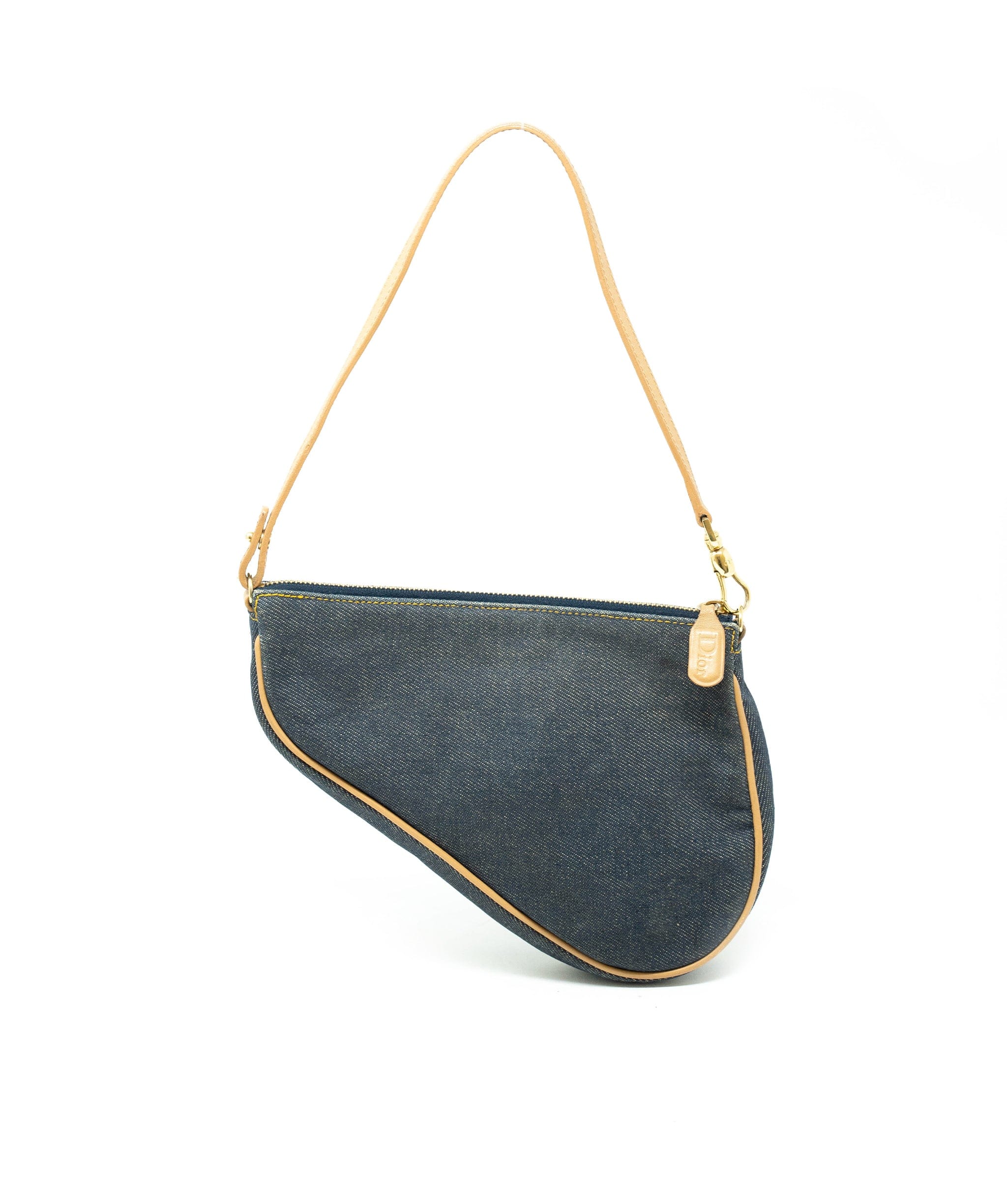 Christian Dior Christian Dior Blue Denim Saddle Pouch - AGL1685