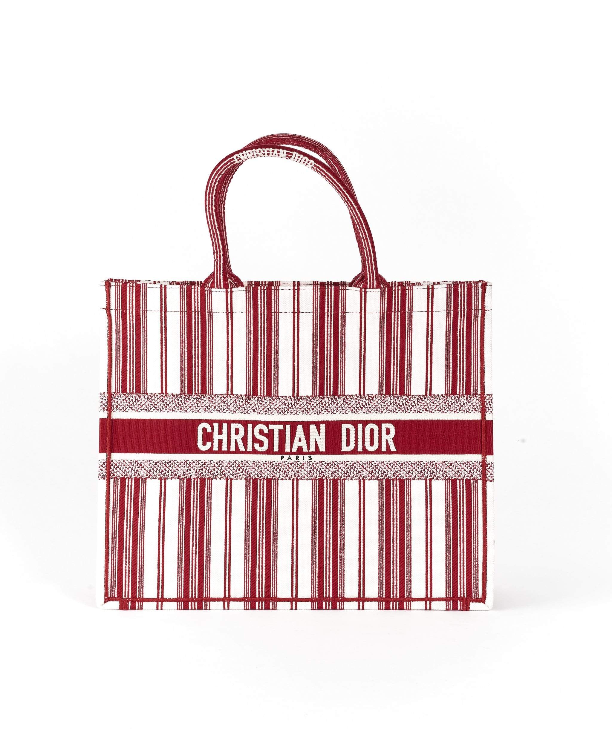 Christian Dior Christian Dior Book tote Red stripe