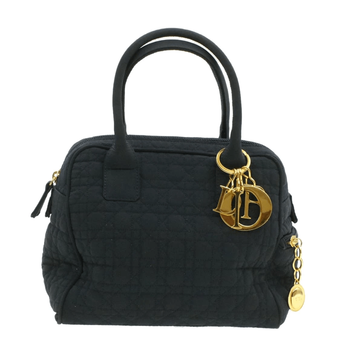 Christian Dior CHRISTIAN DIOR Cannage Hand Bag Black Nylon