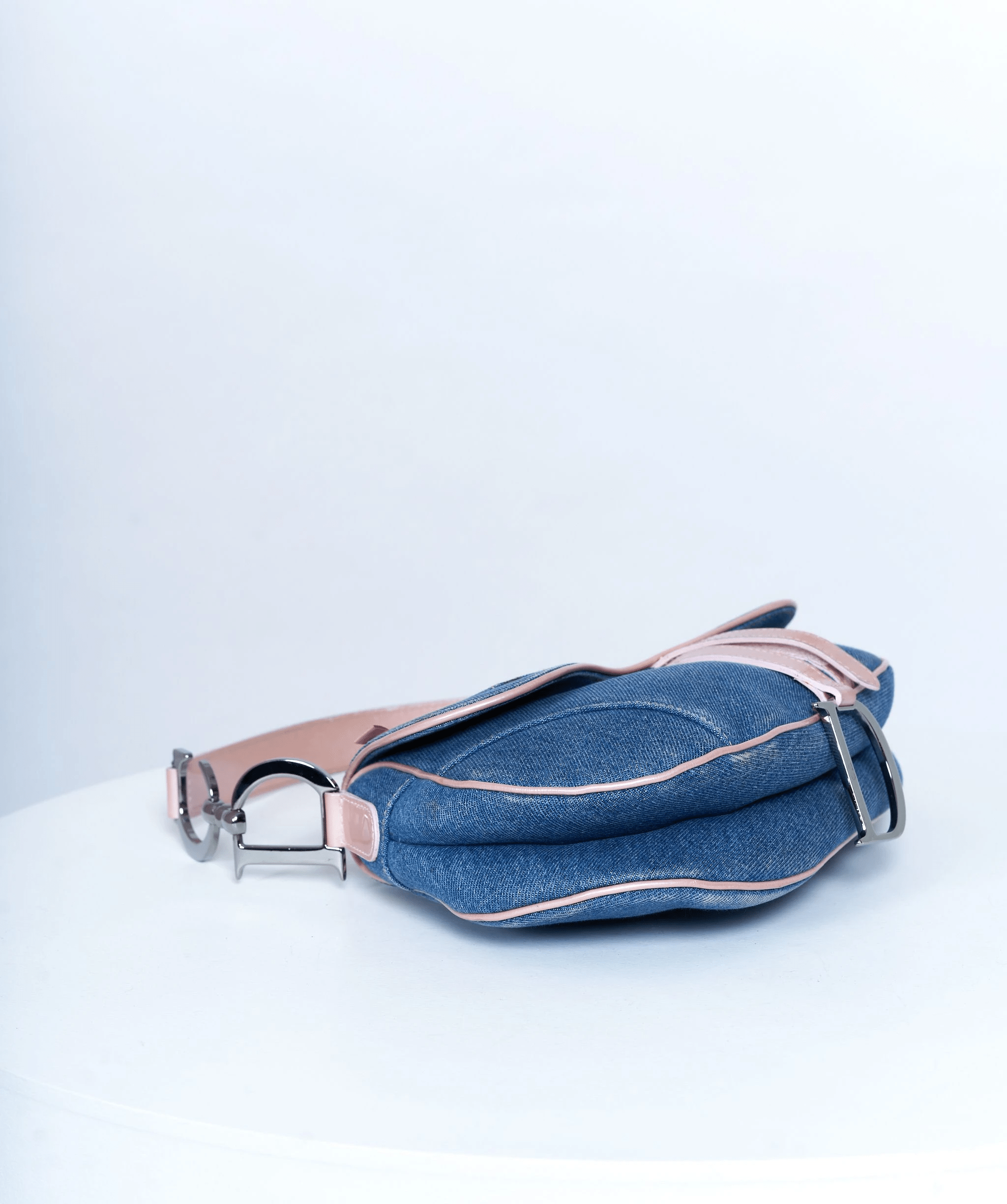 Christian Dior Christian Dior Denim Saddle Bag PHW