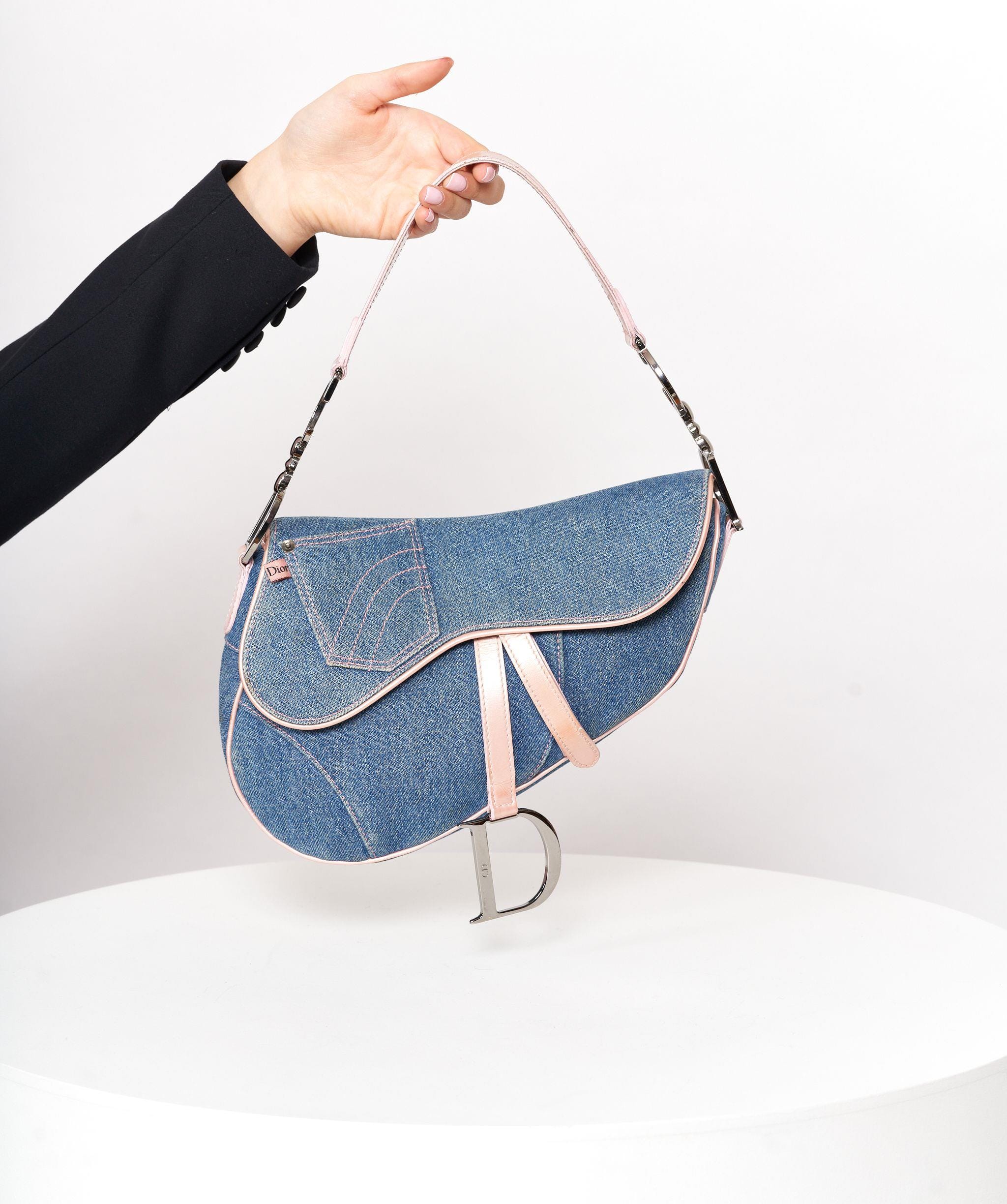 Christian Dior Christian Dior Denim Saddle Bag PHW