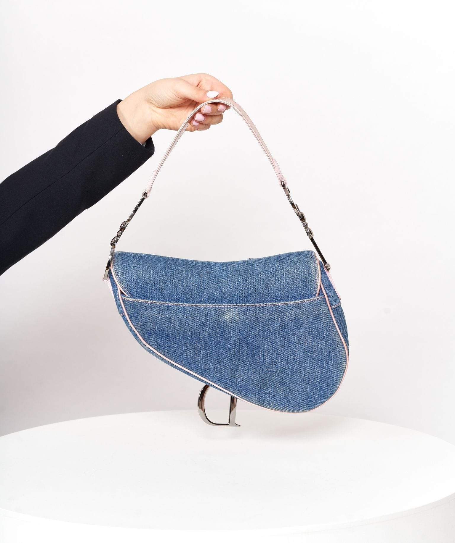 Christian Dior Christian Dior Denim Saddle Bag PHW