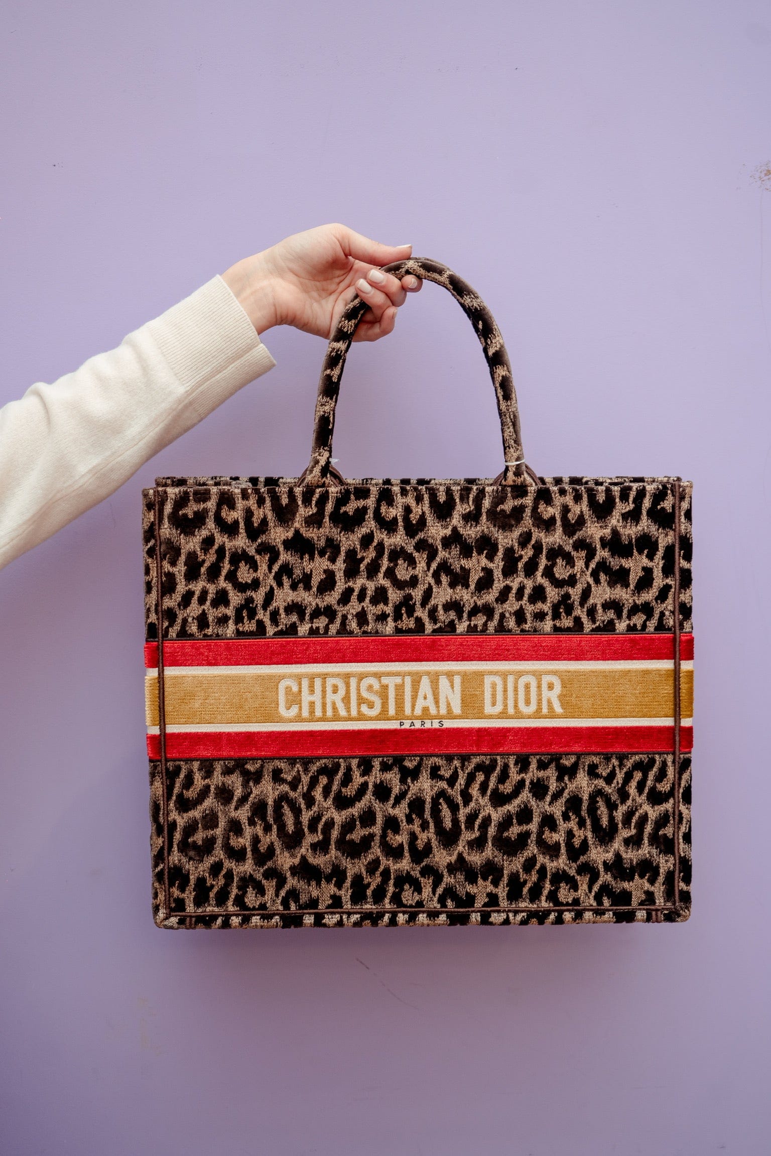 Christian Dior Christian Dior Large Leopard Print Book Tote - ASL2240