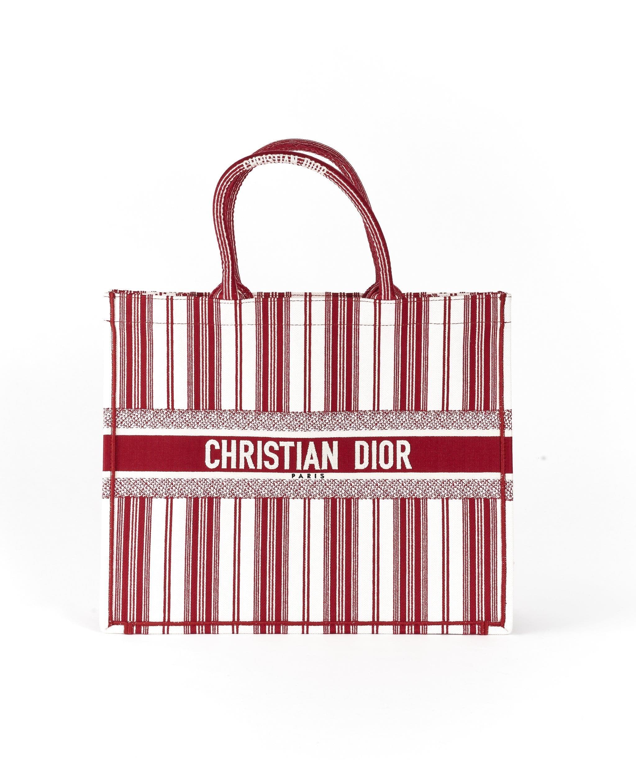 Christian Dior Dior Book tote Red stripe