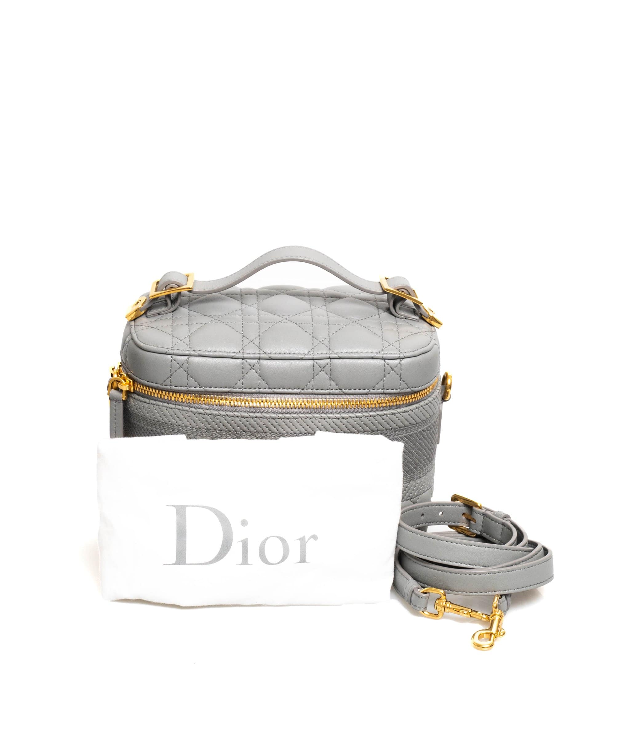 Christian Dior Dior Cannage Grey Small Vanity Bag - AWL1781