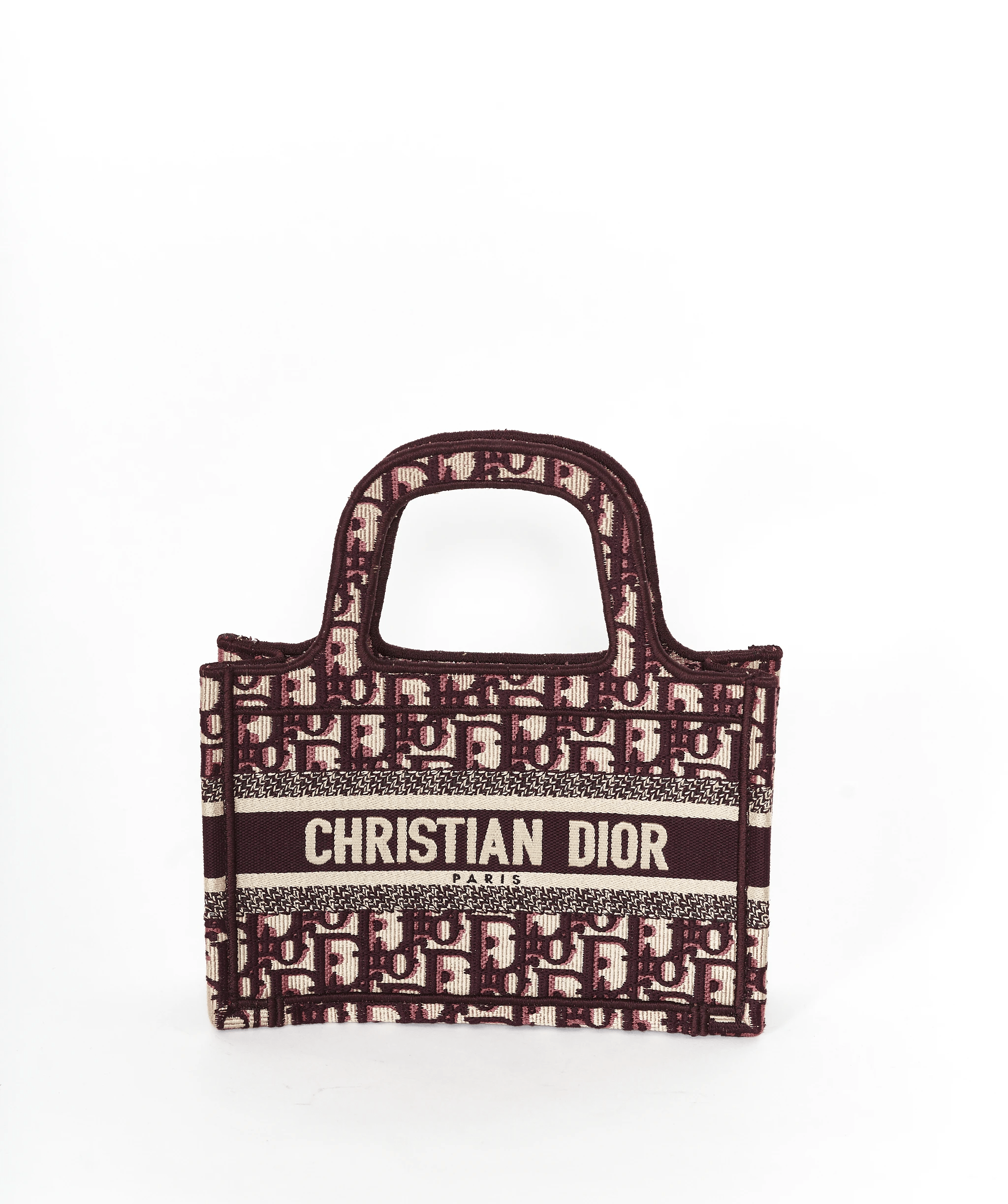 Christian Dior Dior Mini Burbundy Oblique Book Tote