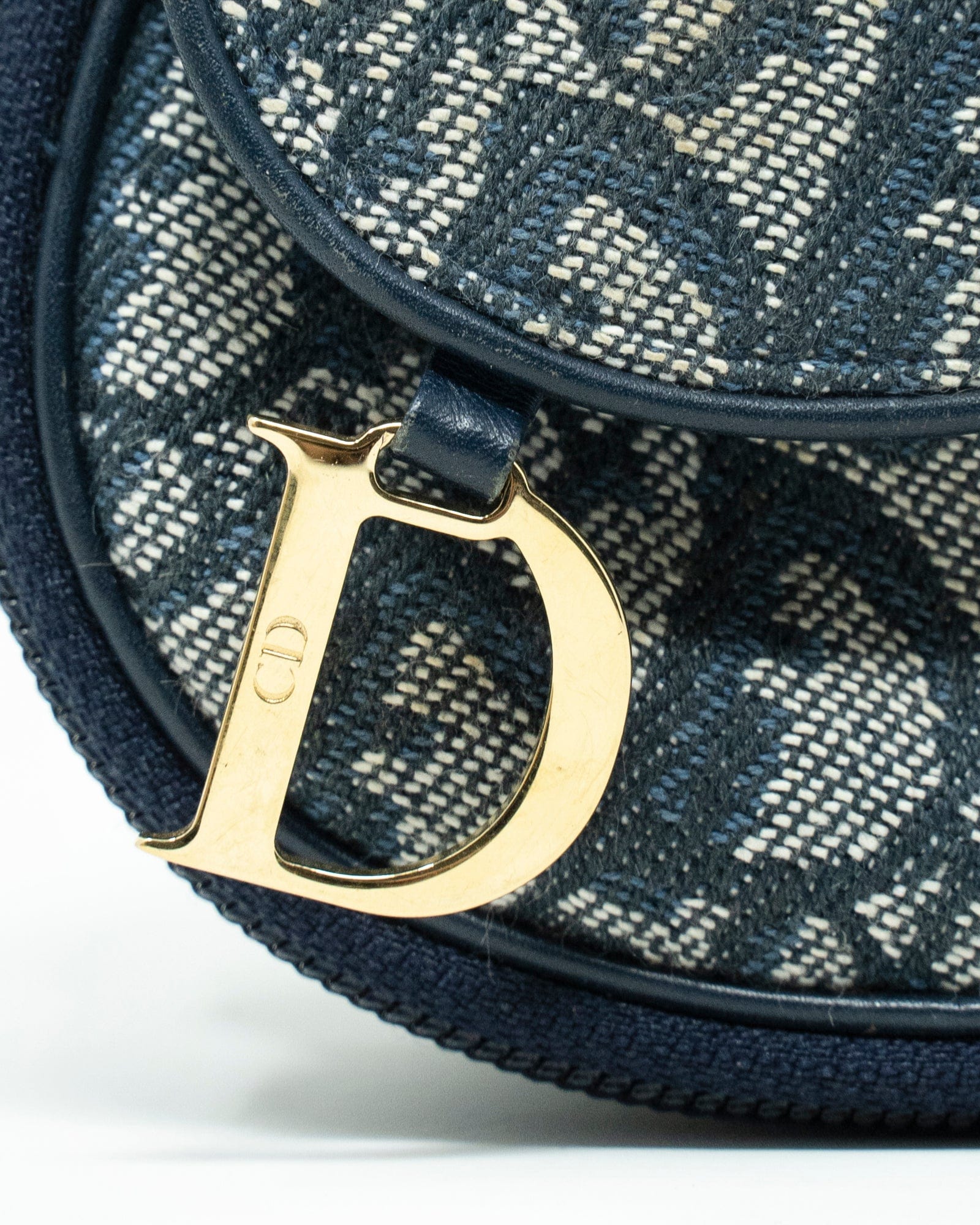 Christian Dior Dior Navy Canvas Oblique Pouch GHW  - AGL2083