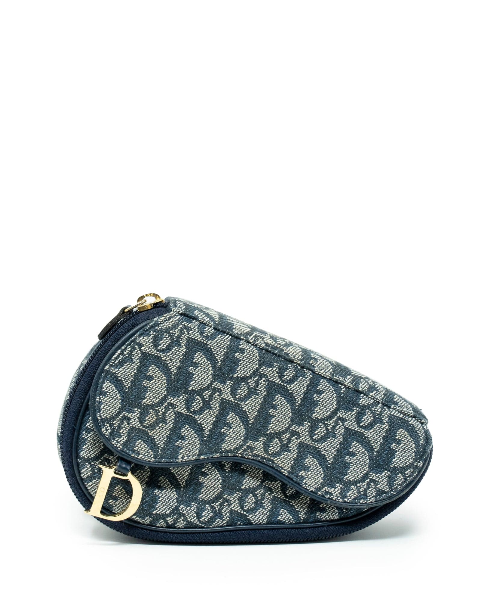 Christian Dior Dior Navy Canvas Oblique Pouch GHW  - AGL2083