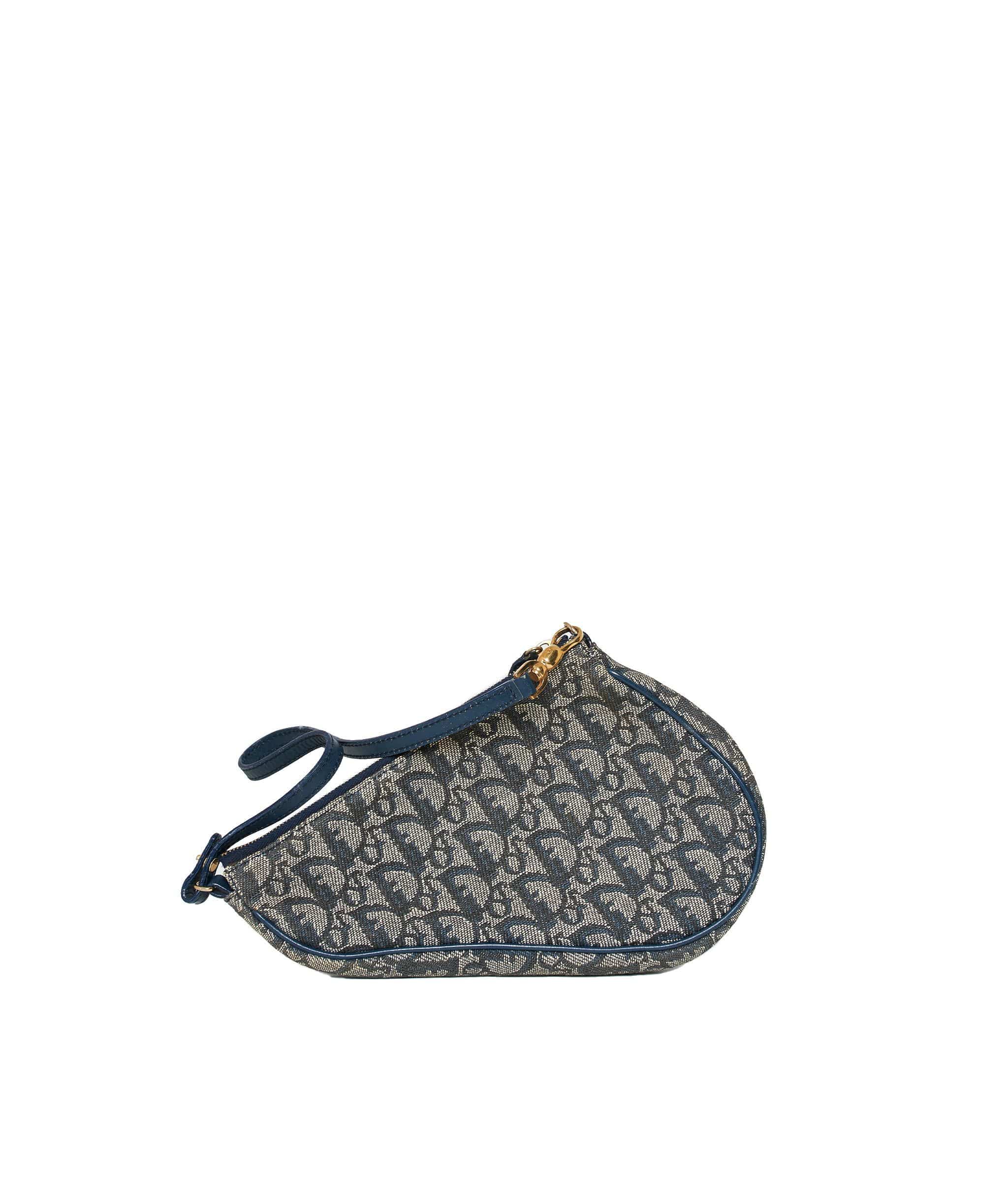 Christian Dior Dior navy oblique mini saddle ASL1107