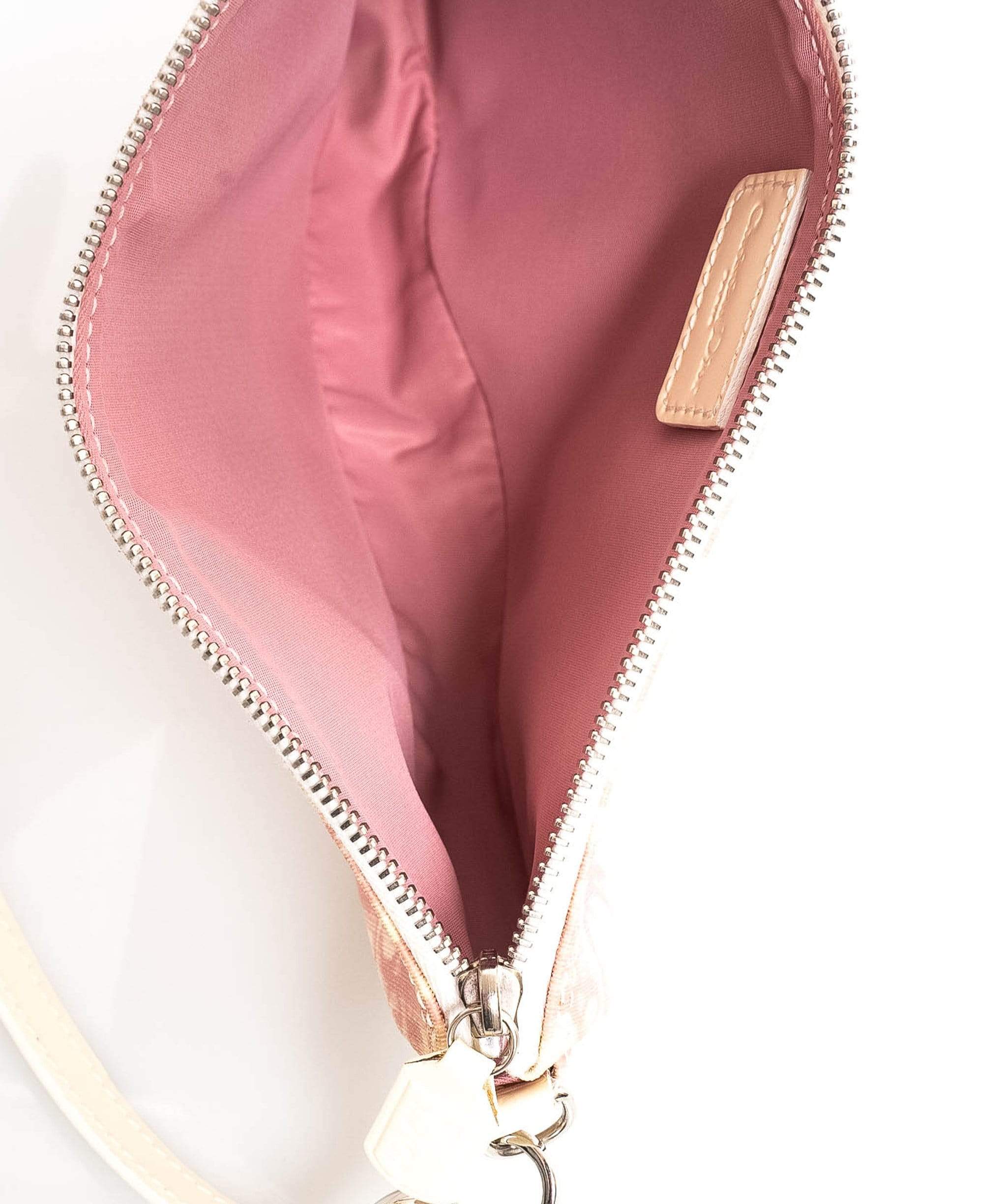 Christian Dior Dior Pink Oblique Coated Canvas Saddle Pouch AGC1028