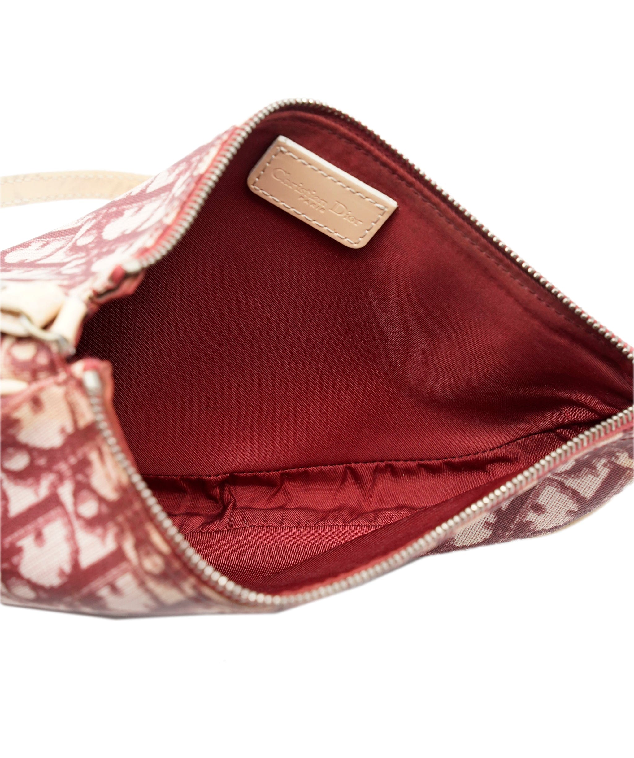 Christian Dior Dior Red Oblique Canvas Mini Saddle Pouch AGC1026