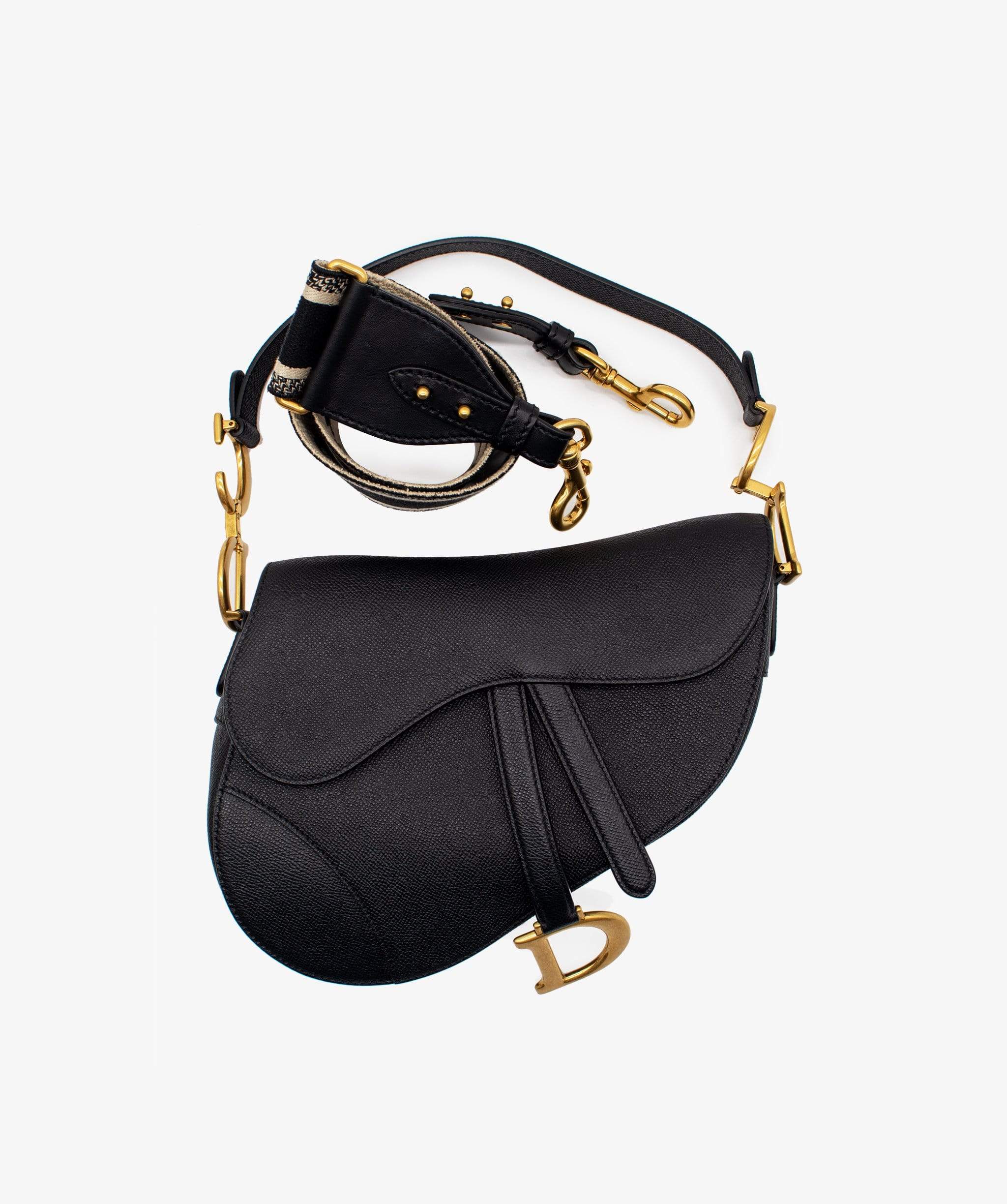 Christian Dior Dior Saddle Black With Strap RJL1204