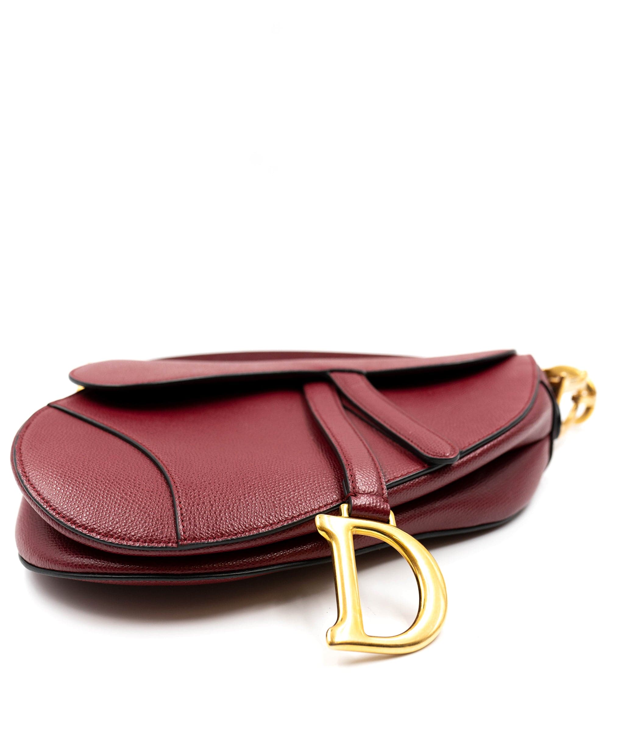 Christian Dior Dior Saddle Burgundy Red Saddle bag with Oblique Studded Strap - AWL3563