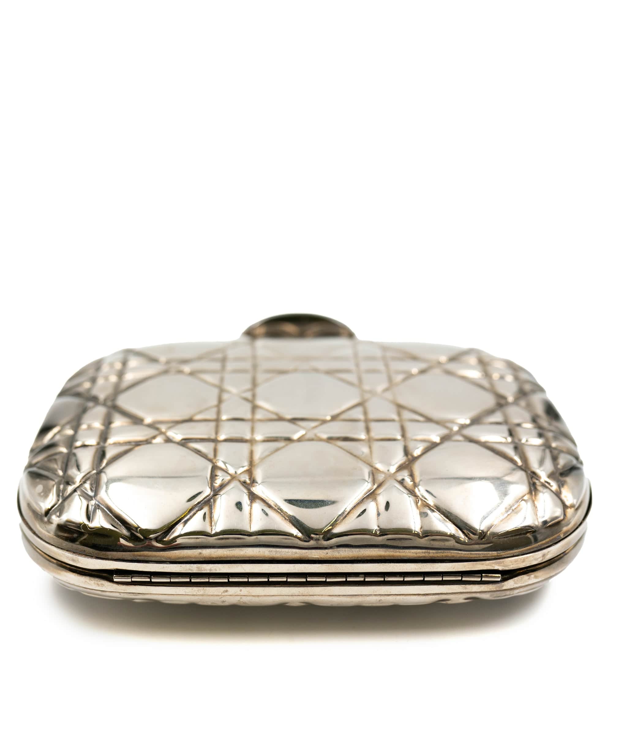 Christian Dior Dior silver metal clutch. AGC1218