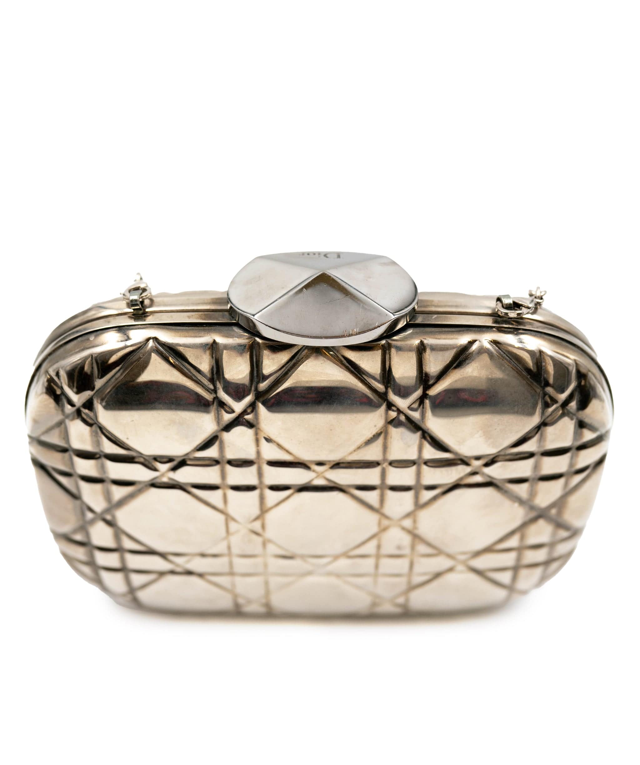 Christian Dior Dior silver metal clutch. AGC1218