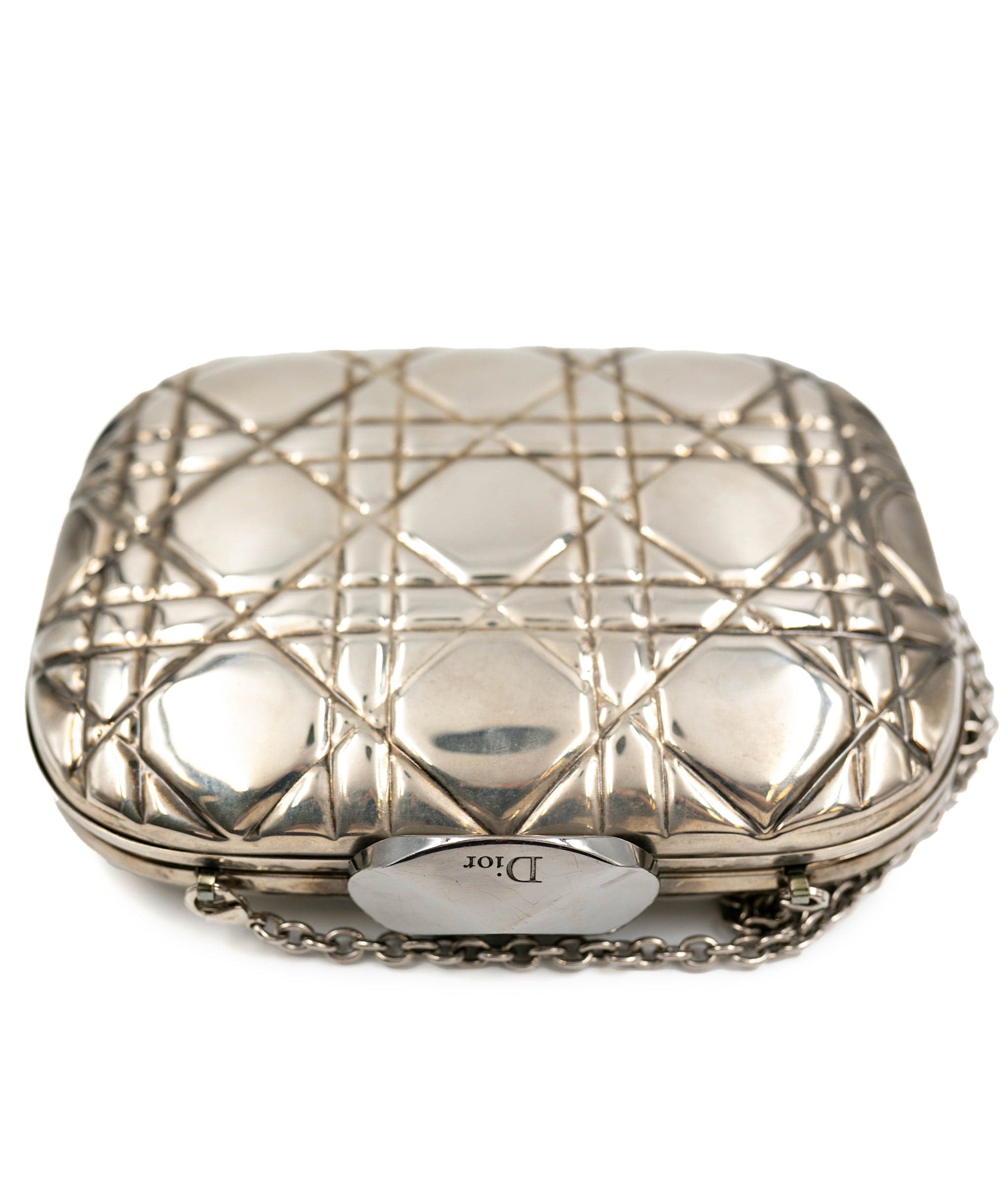 Christian Dior Dior silver metal clutch. AGC1218