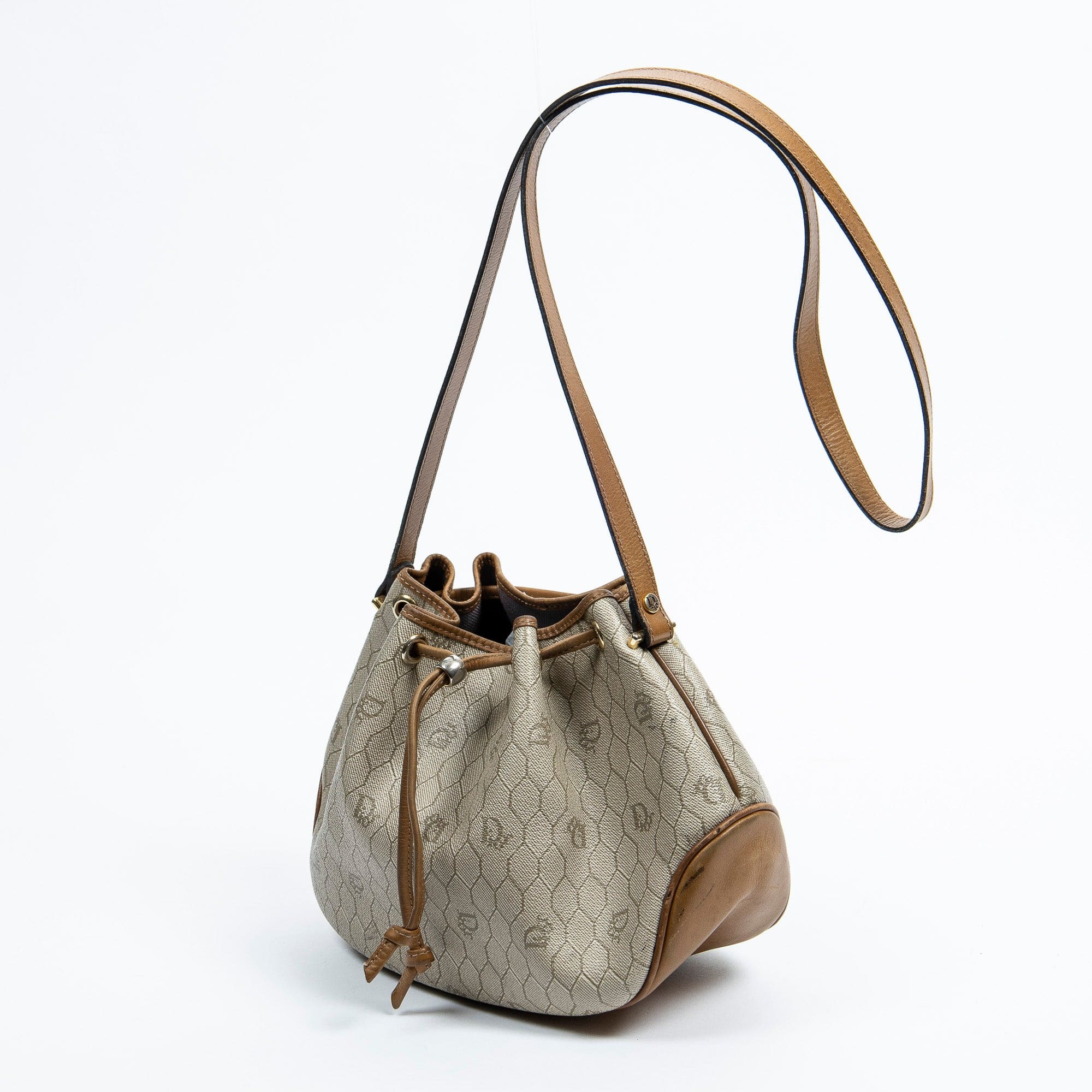 Christian Dior Dior Small Drawstring Bucket Beige/Tan Bag - AWL2331