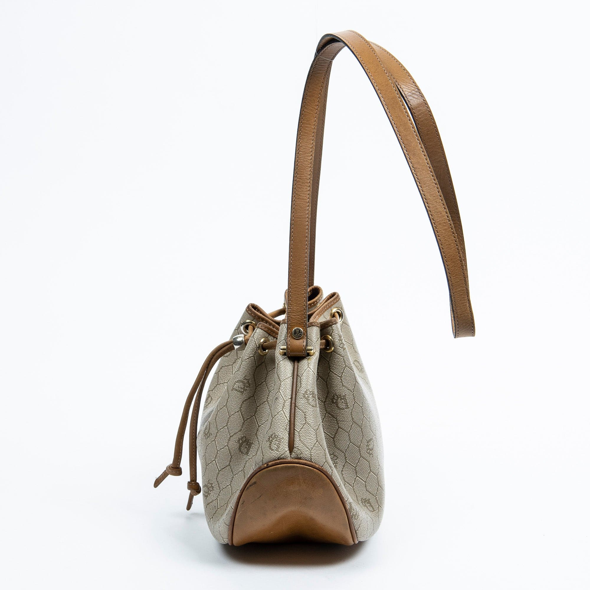 Christian Dior Dior Small Drawstring Bucket Beige/Tan Bag - AWL2331