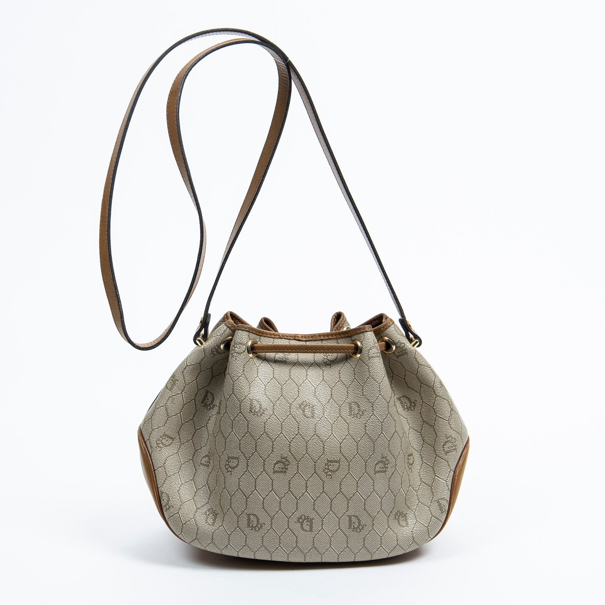 Christian Dior Dior Small Drawstring Bucket Beige/Tan Bag - AWL2331